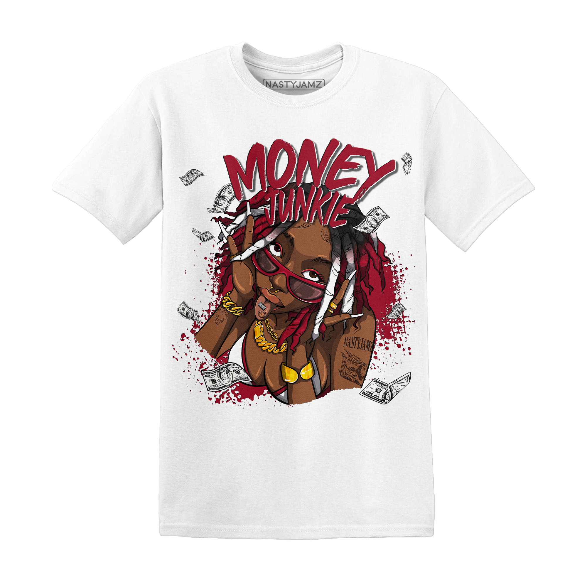 Retro Red Taxi 12s T Shirt Match Money Junkie - NastyJamz