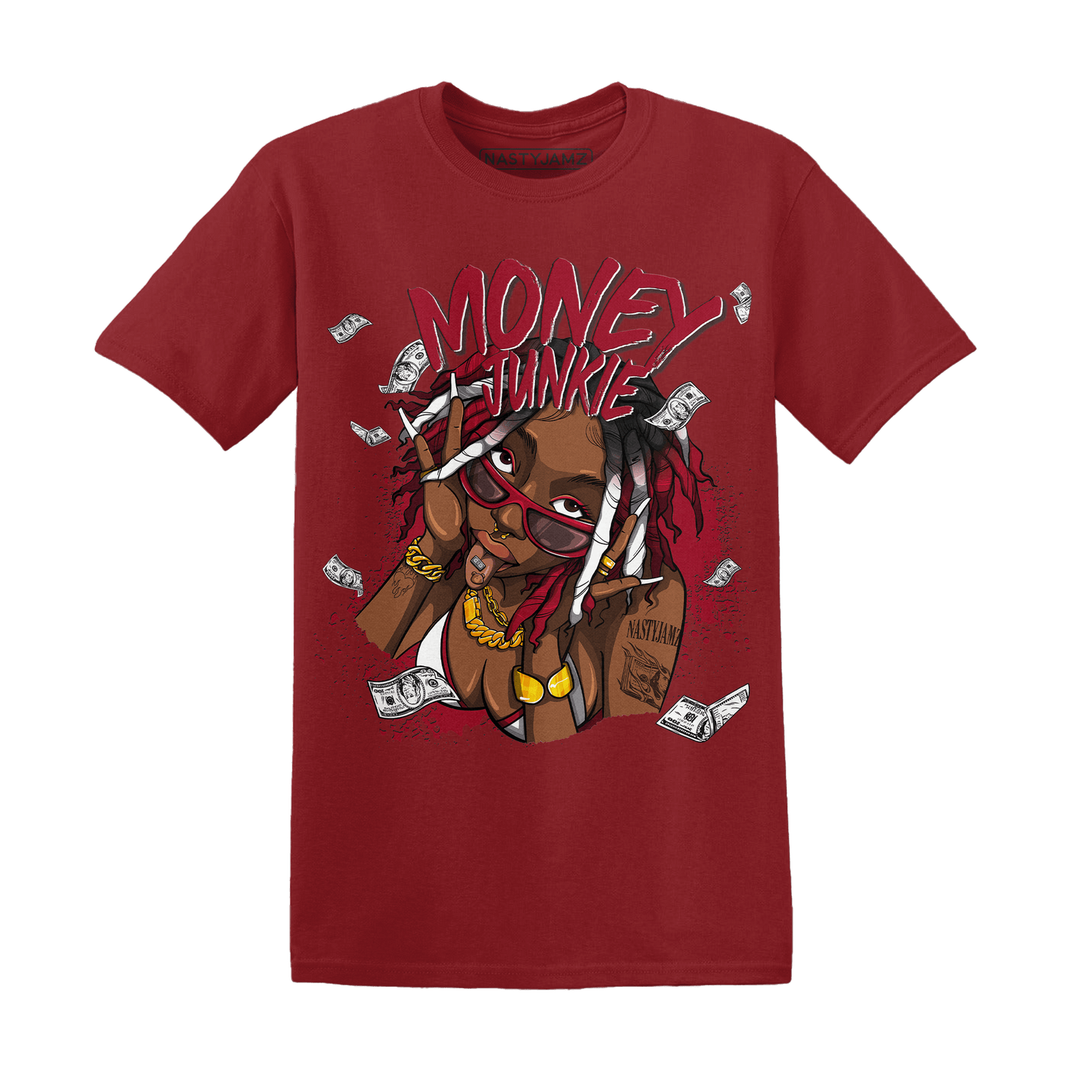 Retro Red Taxi 12s T Shirt Match Money Junkie - NastyJamz