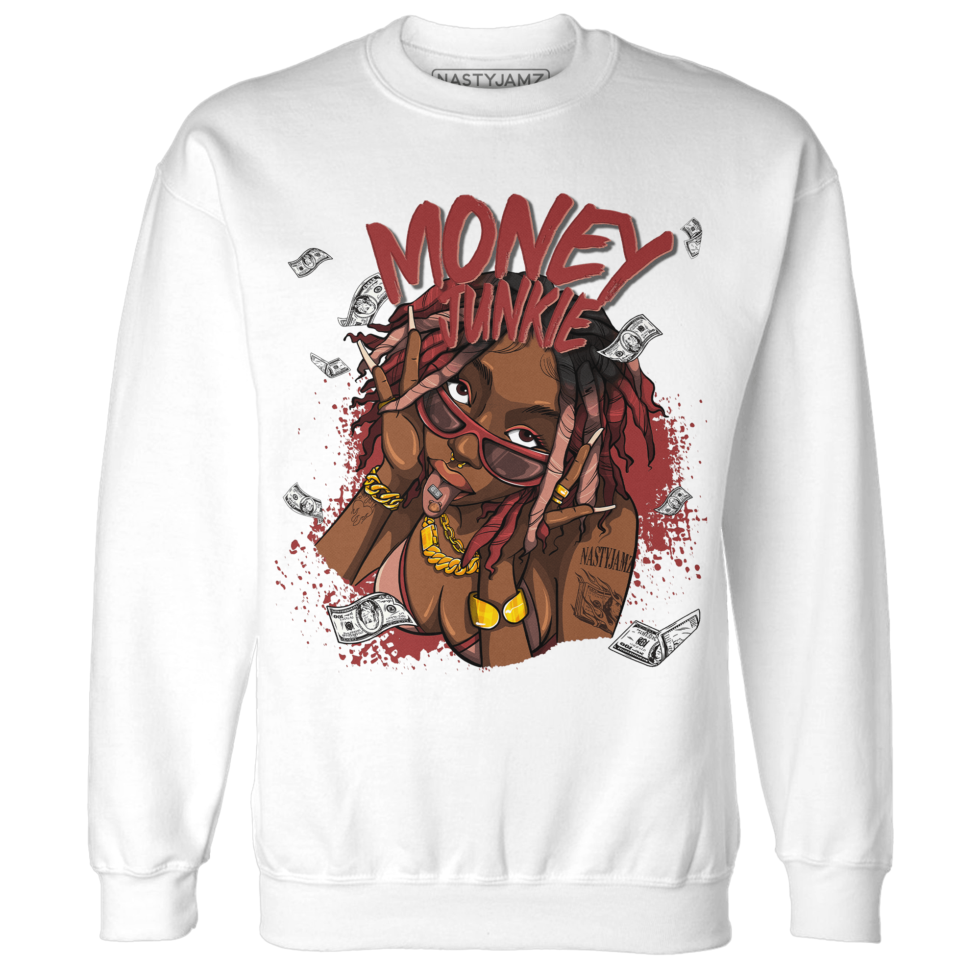 Dune Red 13s Sweatshirt Match Money Junkie - NastyJamz