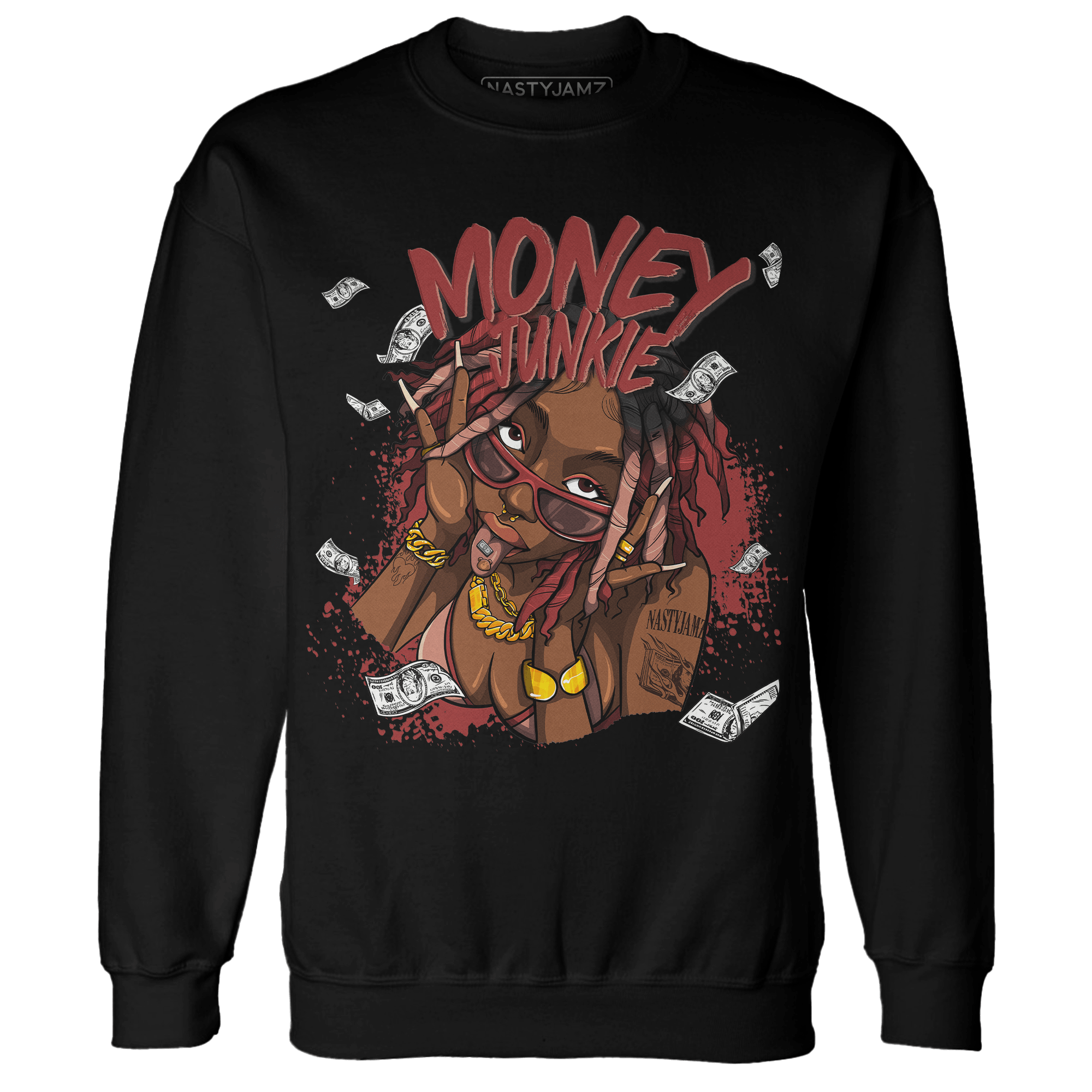 Dune Red 13s Sweatshirt Match Money Junkie - NastyJamz
