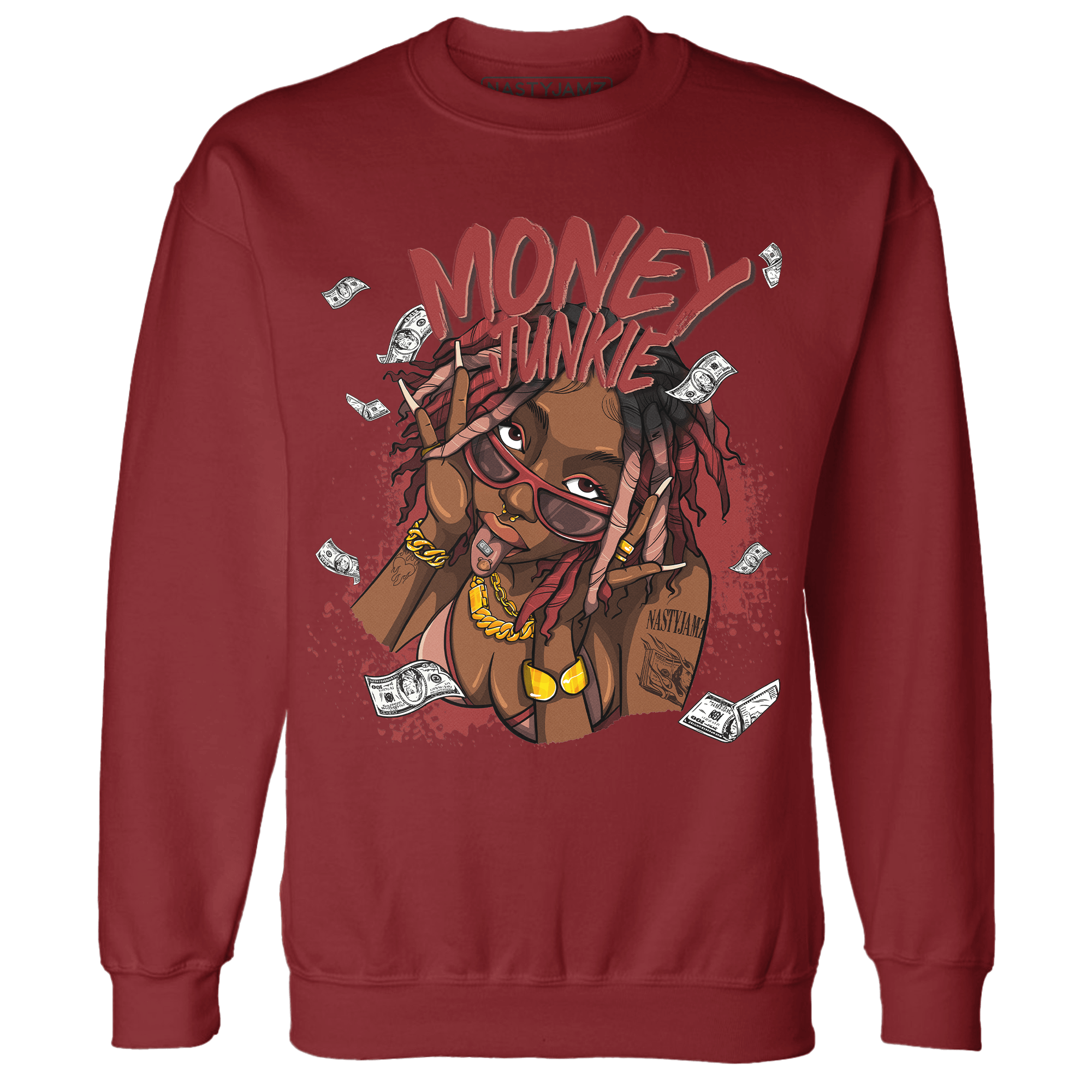 Dune Red 13s Sweatshirt Match Money Junkie - NastyJamz