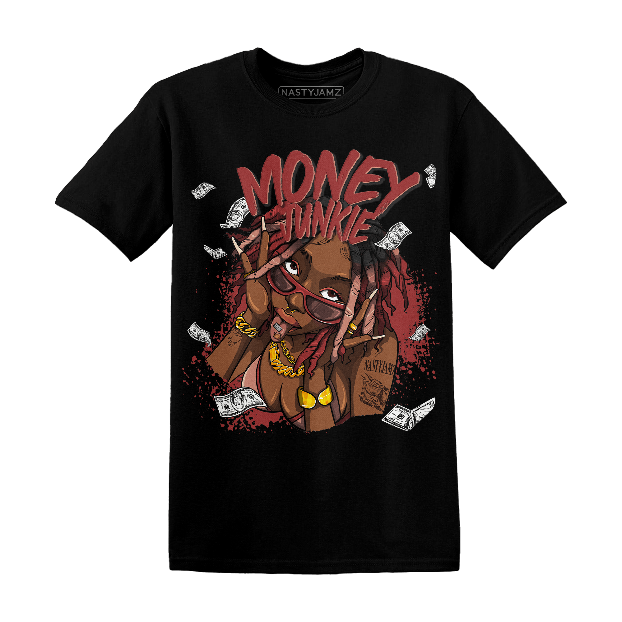 Dune Red 13s T Shirt Match Money Junkie - NastyJamz