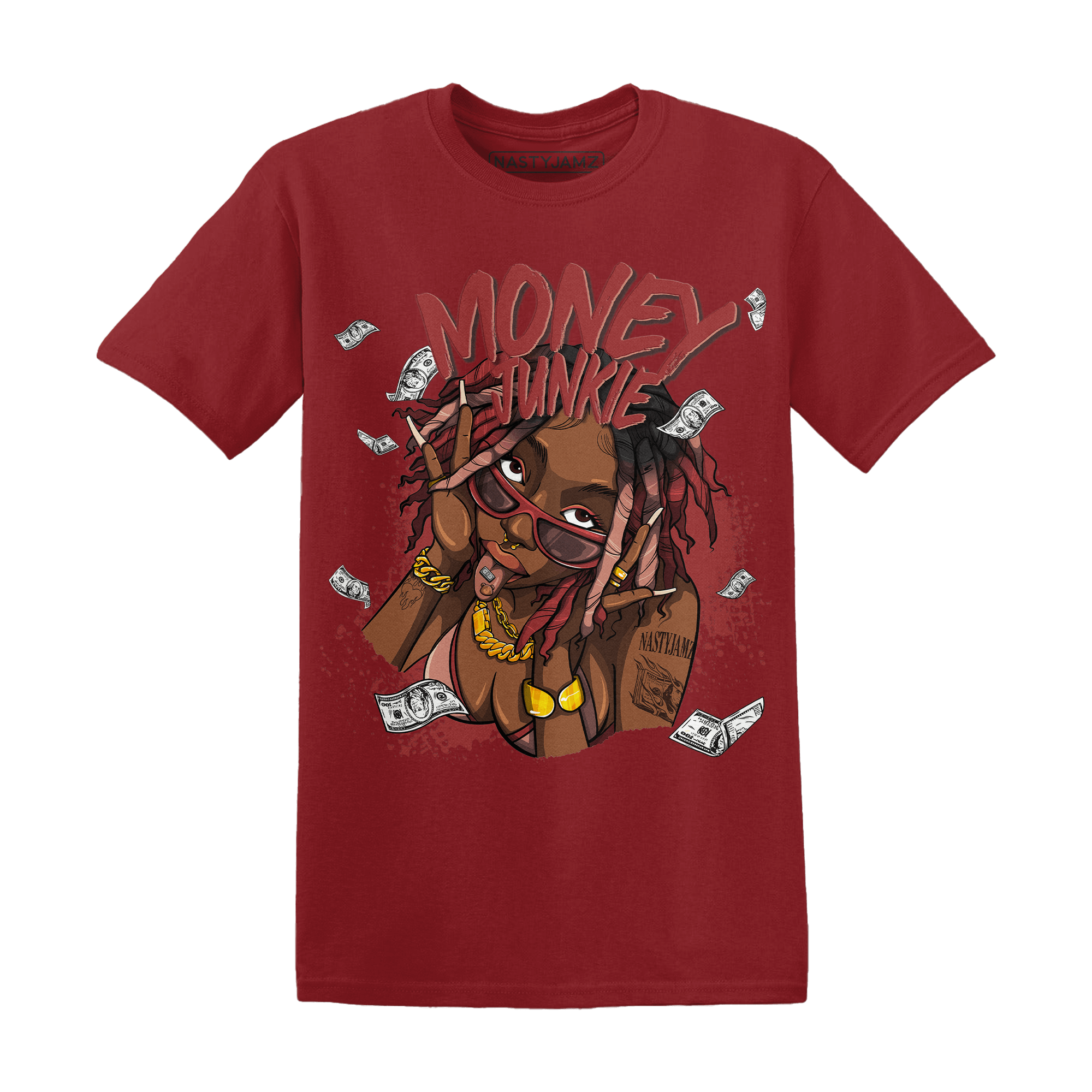 Dune Red 13s T Shirt Match Money Junkie - NastyJamz