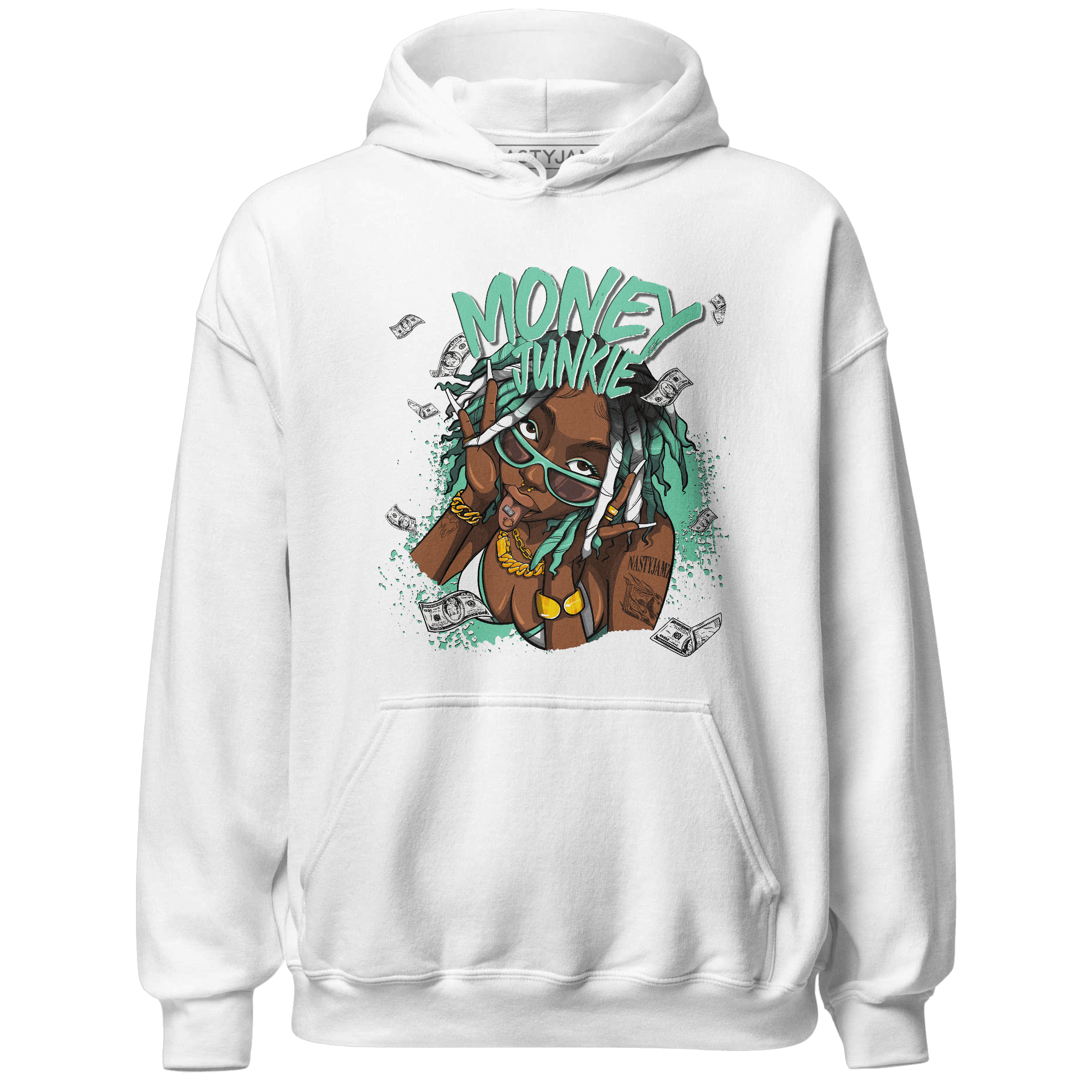 High OG Green Glow 1s Hoodie Match Money Junkie - NastyJamz