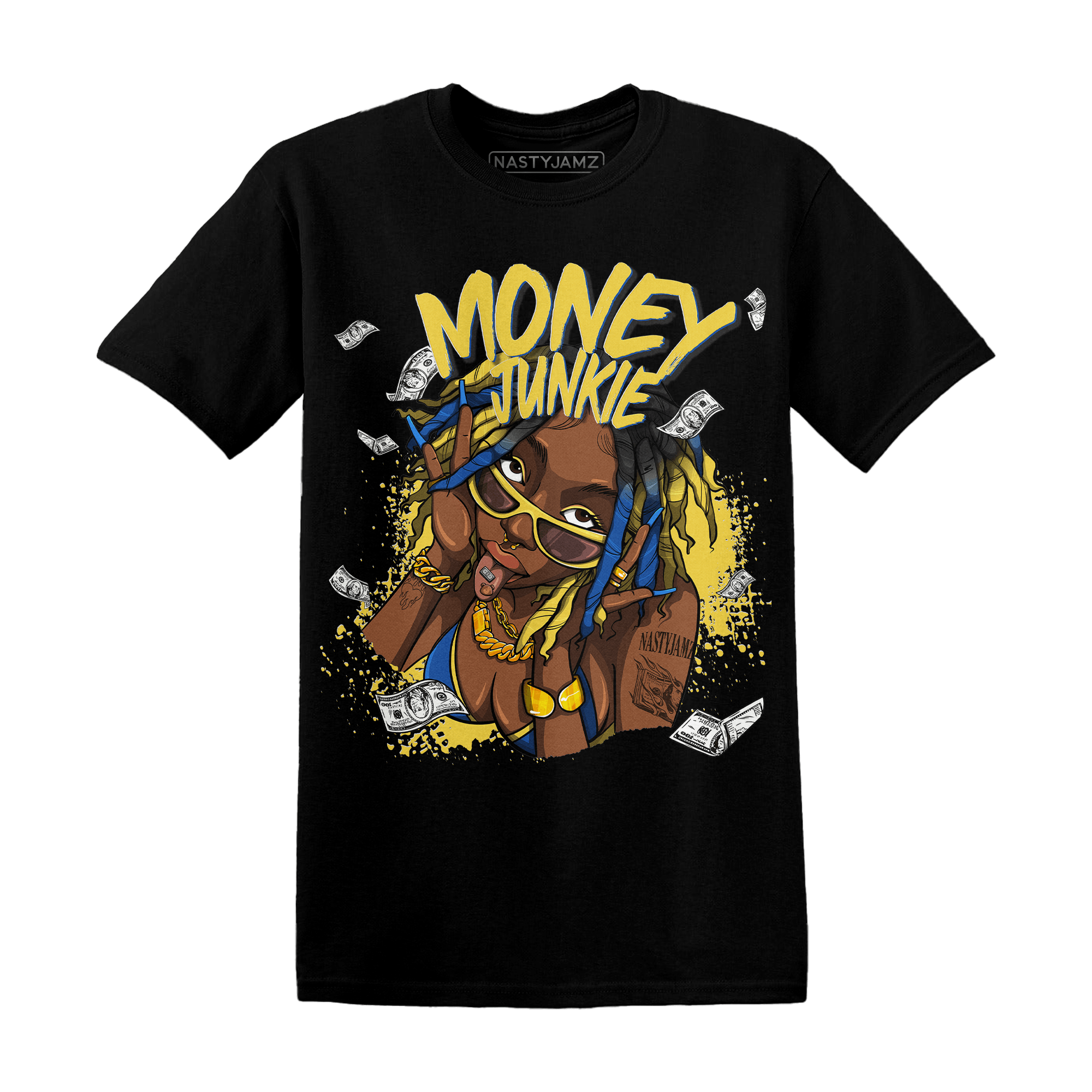 Low OG Canary TVSC 1s T Shirt Match Money Junkie - NastyJamz