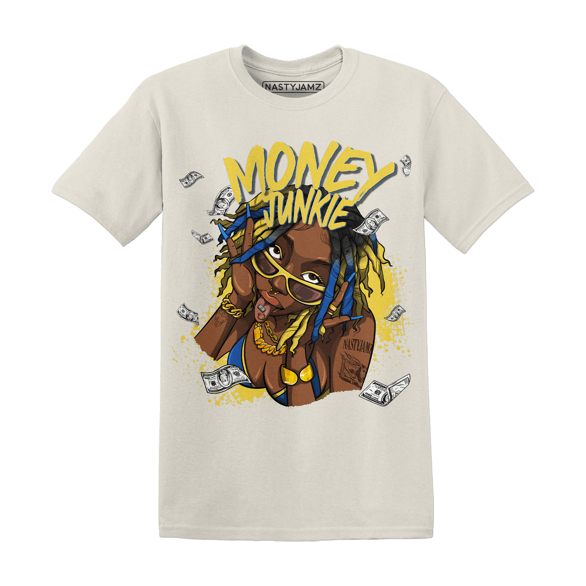 Low OG Canary TVSC 1s T Shirt Match Money Junkie - NastyJamz
