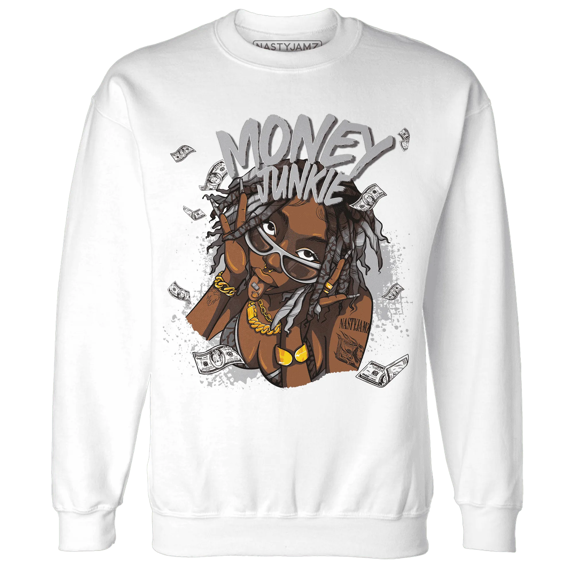 Cement-Grey-3s-Sweatshirt-Match-Money-Junkie