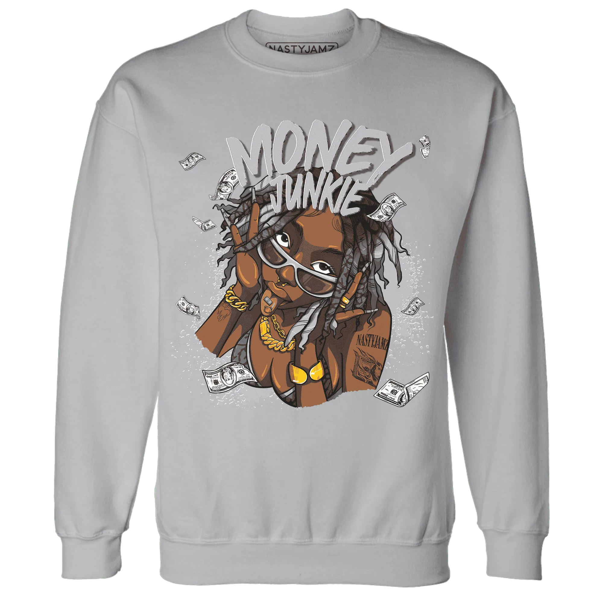 Cement-Grey-3s-Sweatshirt-Match-Money-Junkie