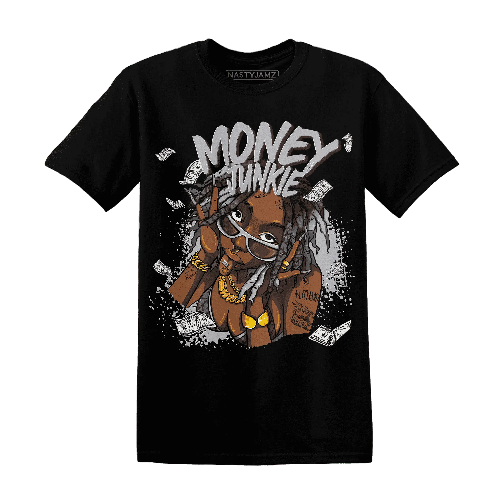 Cement-Grey-3s-T-Shirt-Match-Money-Junkie