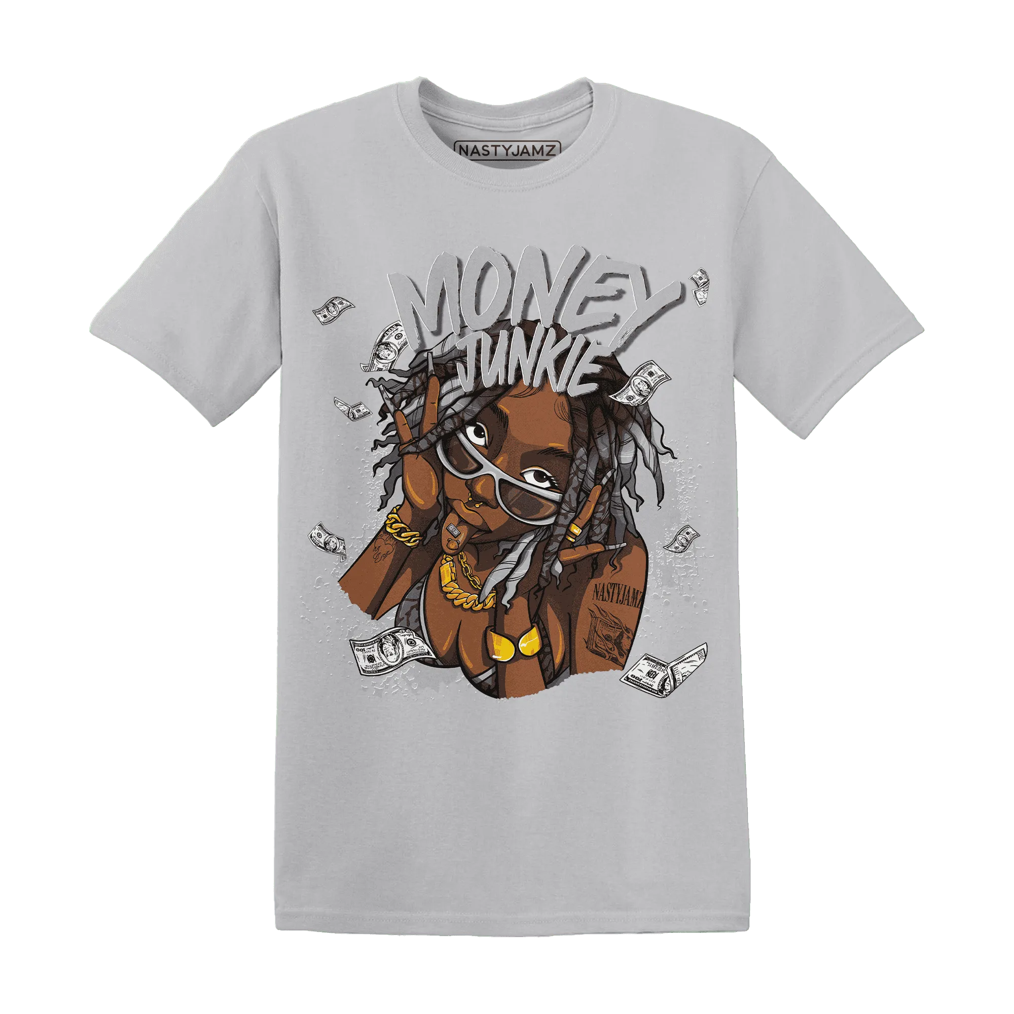 Cement-Grey-3s-T-Shirt-Match-Money-Junkie