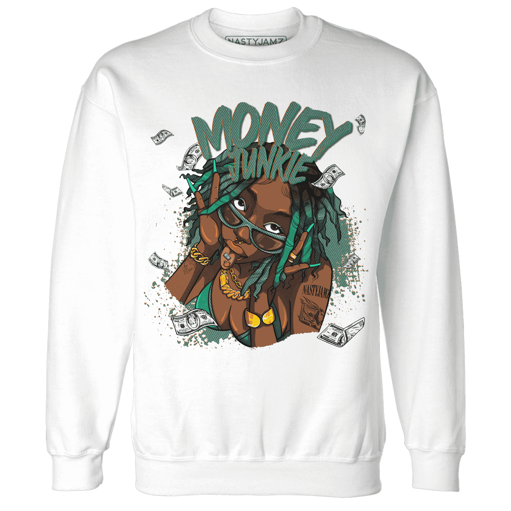 Nina CN Abney 3s Sweatshirt Match Money Junkie - NastyJamz