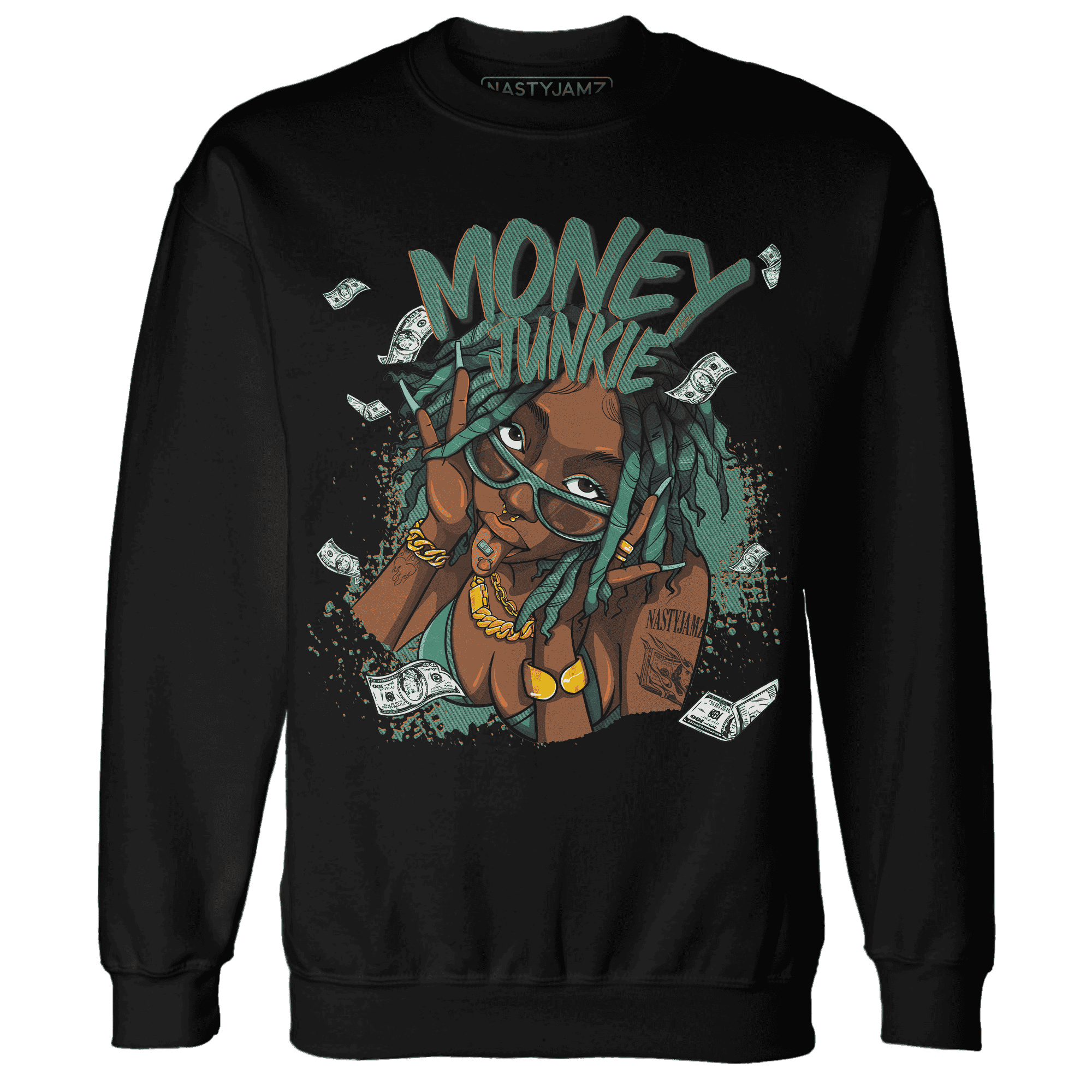 Nina CN Abney 3s Sweatshirt Match Money Junkie - NastyJamz