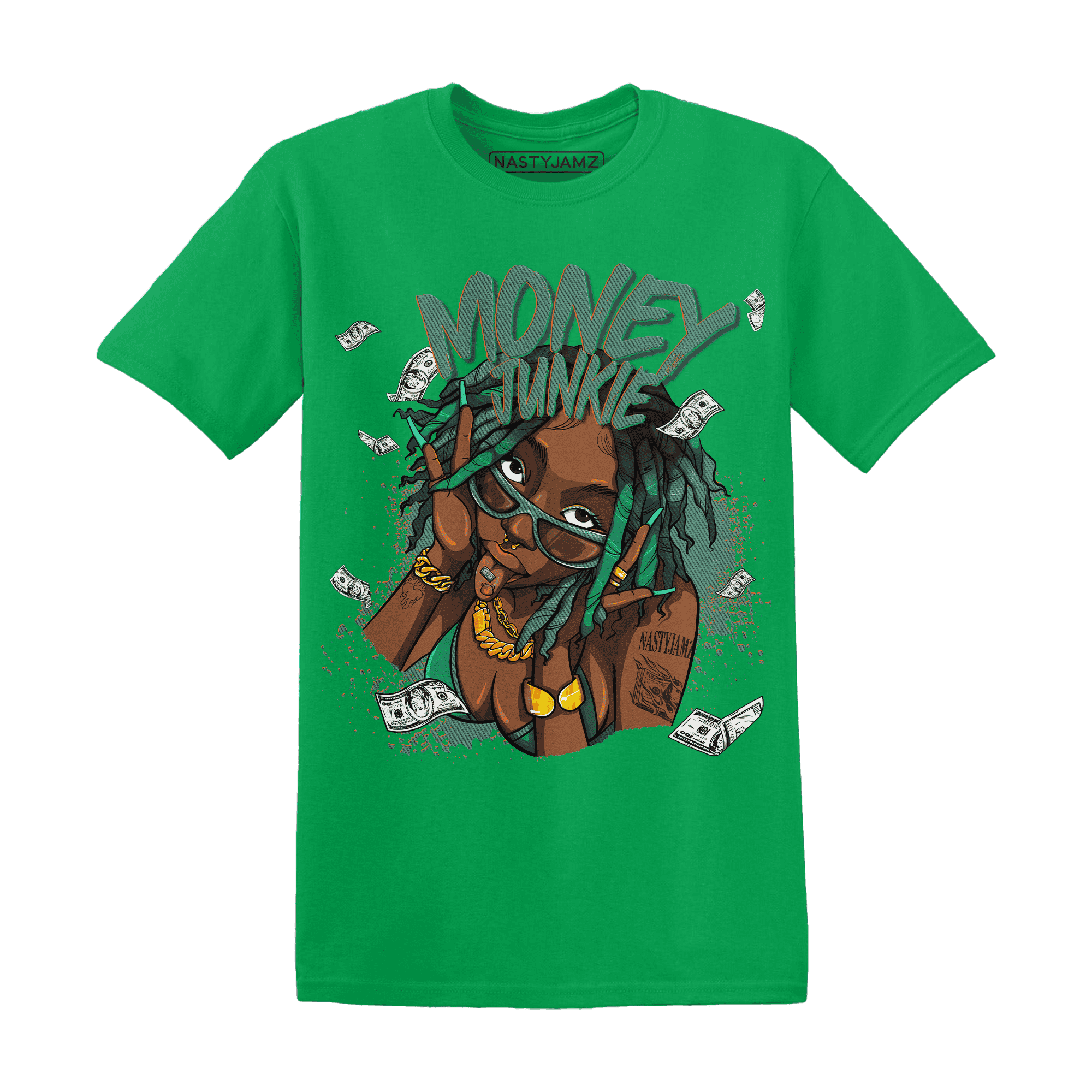 Nina CN Abney 3s T Shirt Match Money Junkie - NastyJamz