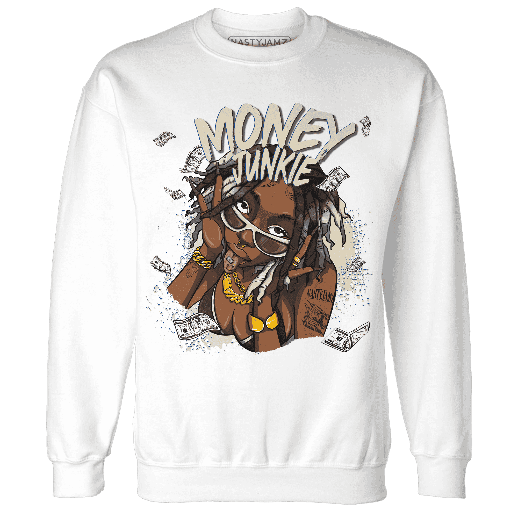 Quaiii 54 3s Sweatshirt Match Money Junkie - NastyJamz