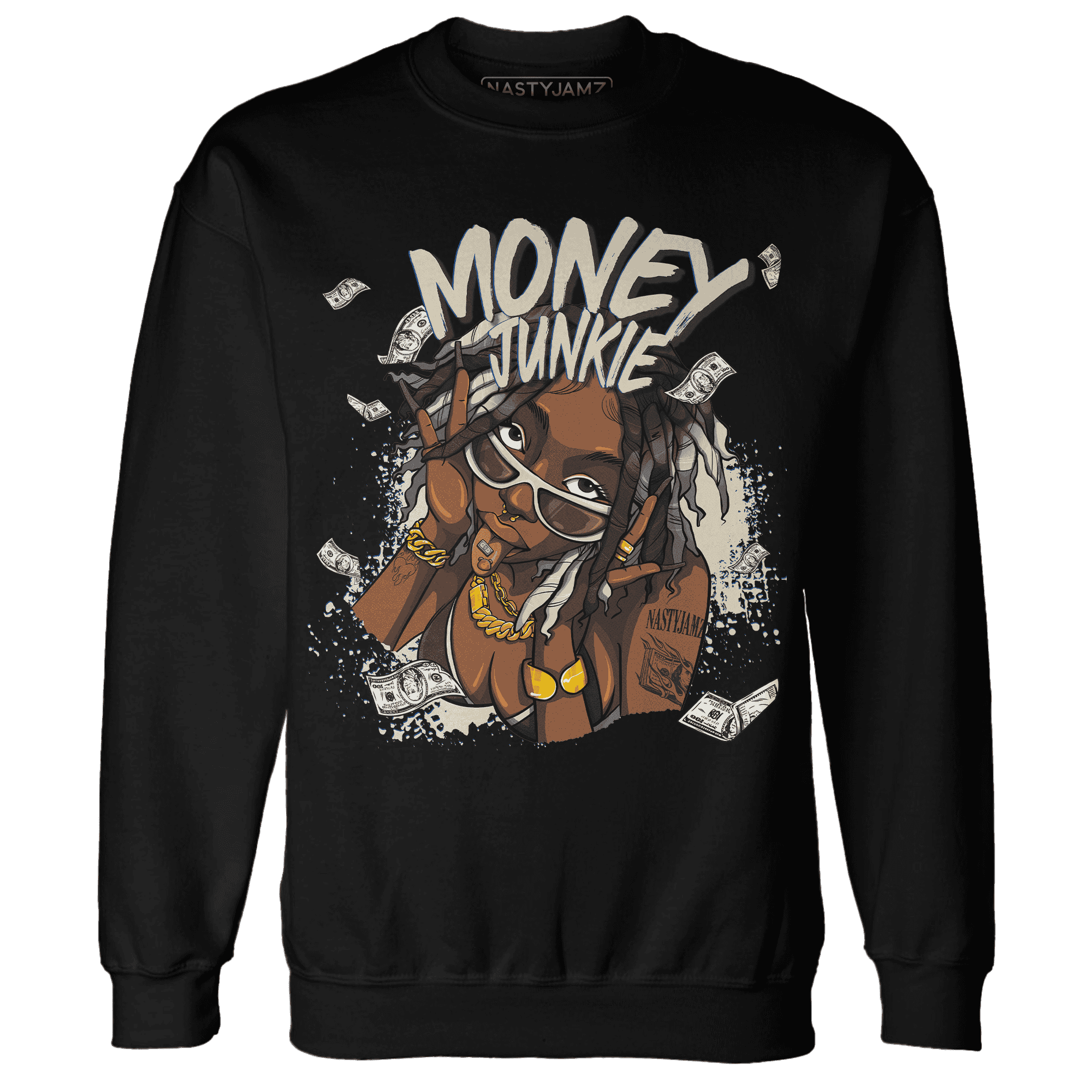Quaiii 54 3s Sweatshirt Match Money Junkie - NastyJamz