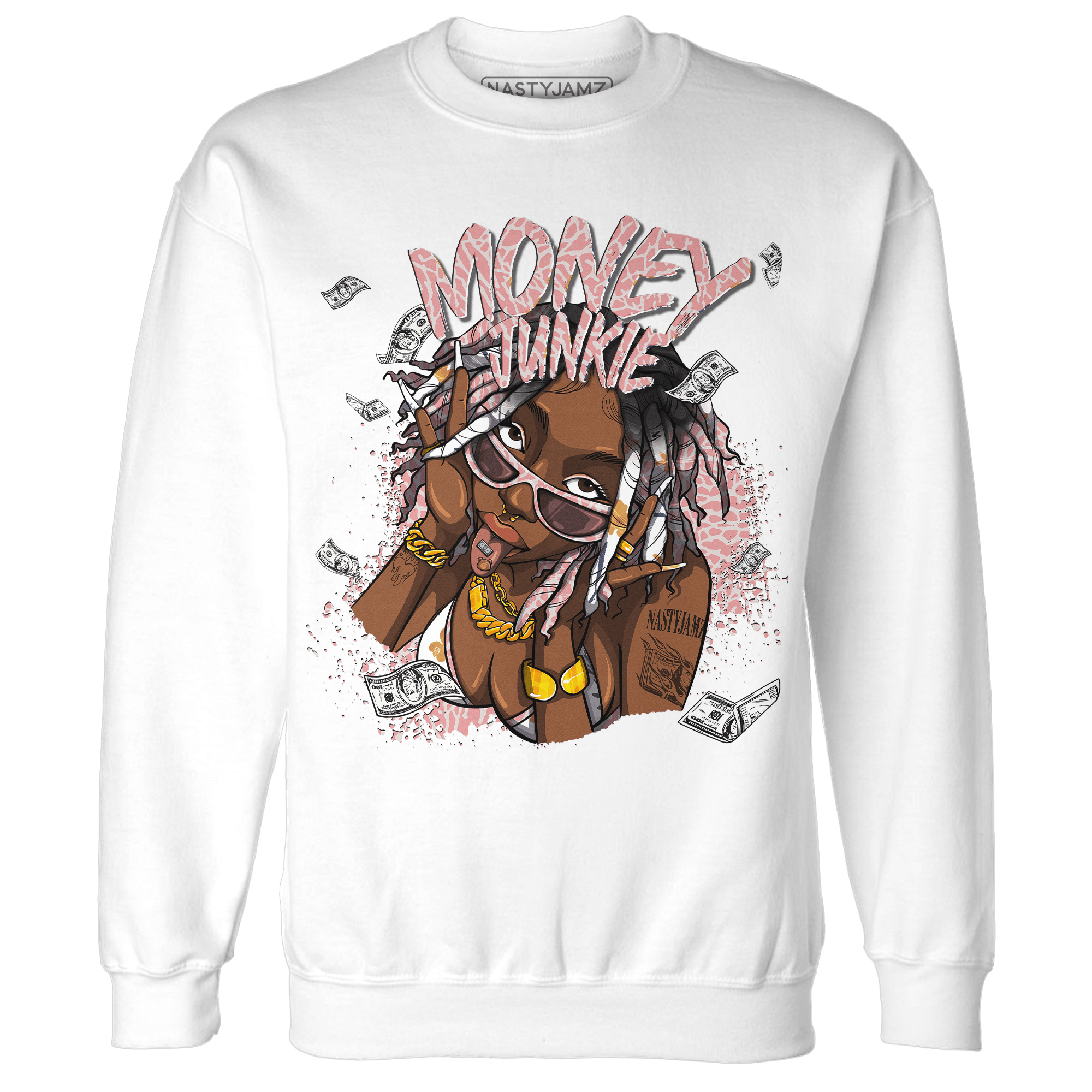 Red Stardust 3s Sweatshirt Match Money Junkie - NastyJamz