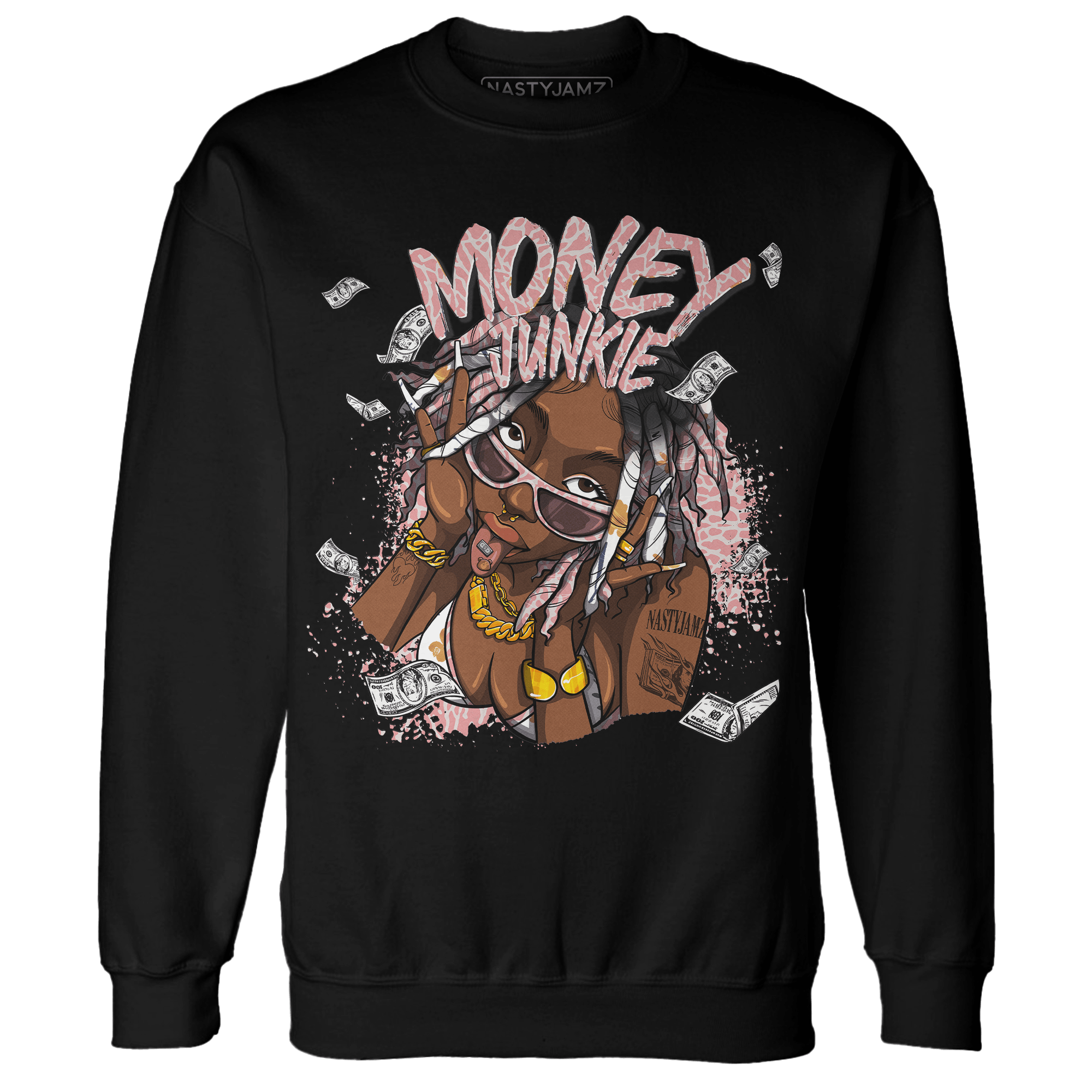 Red Stardust 3s Sweatshirt Match Money Junkie - NastyJamz