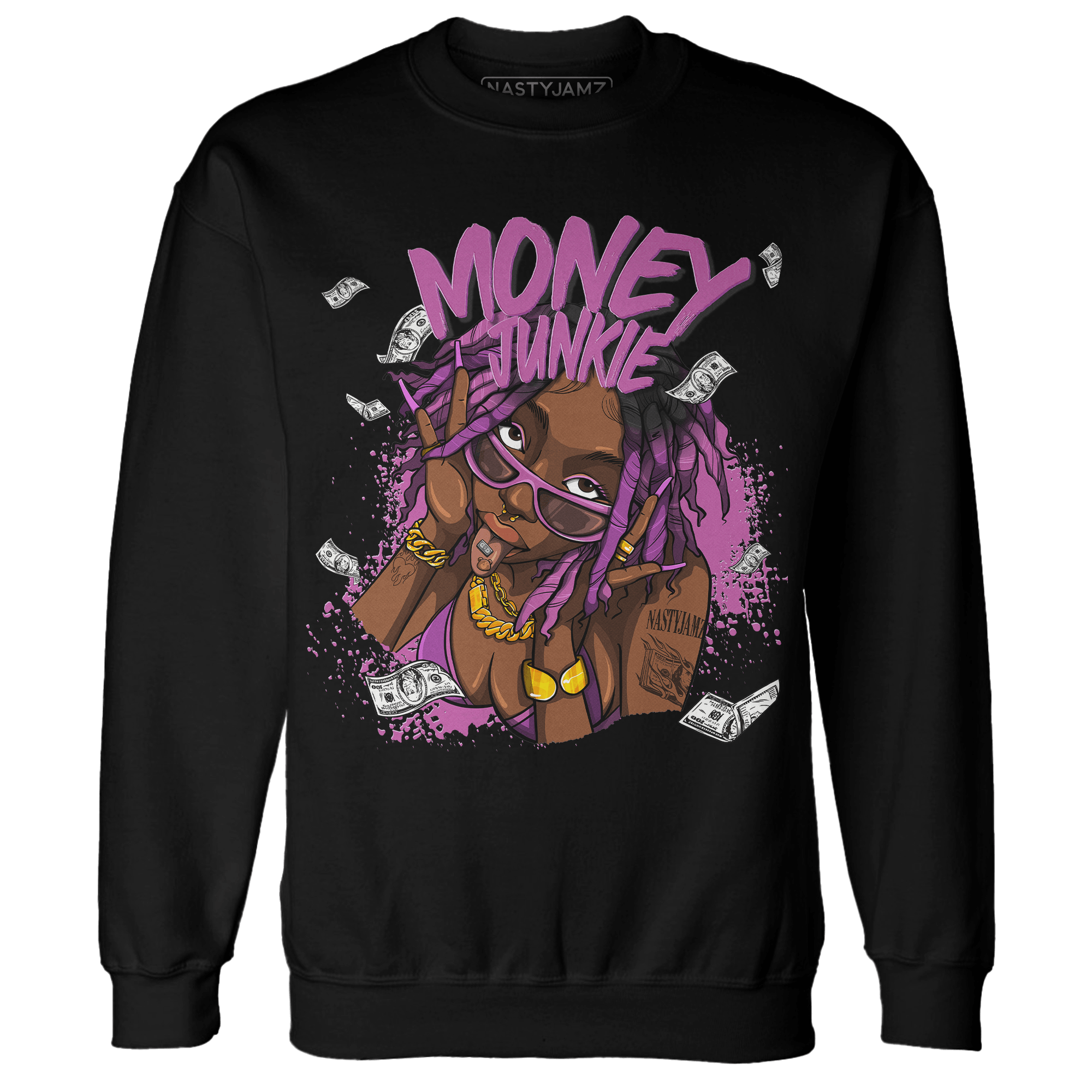 GS Hyper Violet 4s Sweatshirt Match Money Junkie - NastyJamz