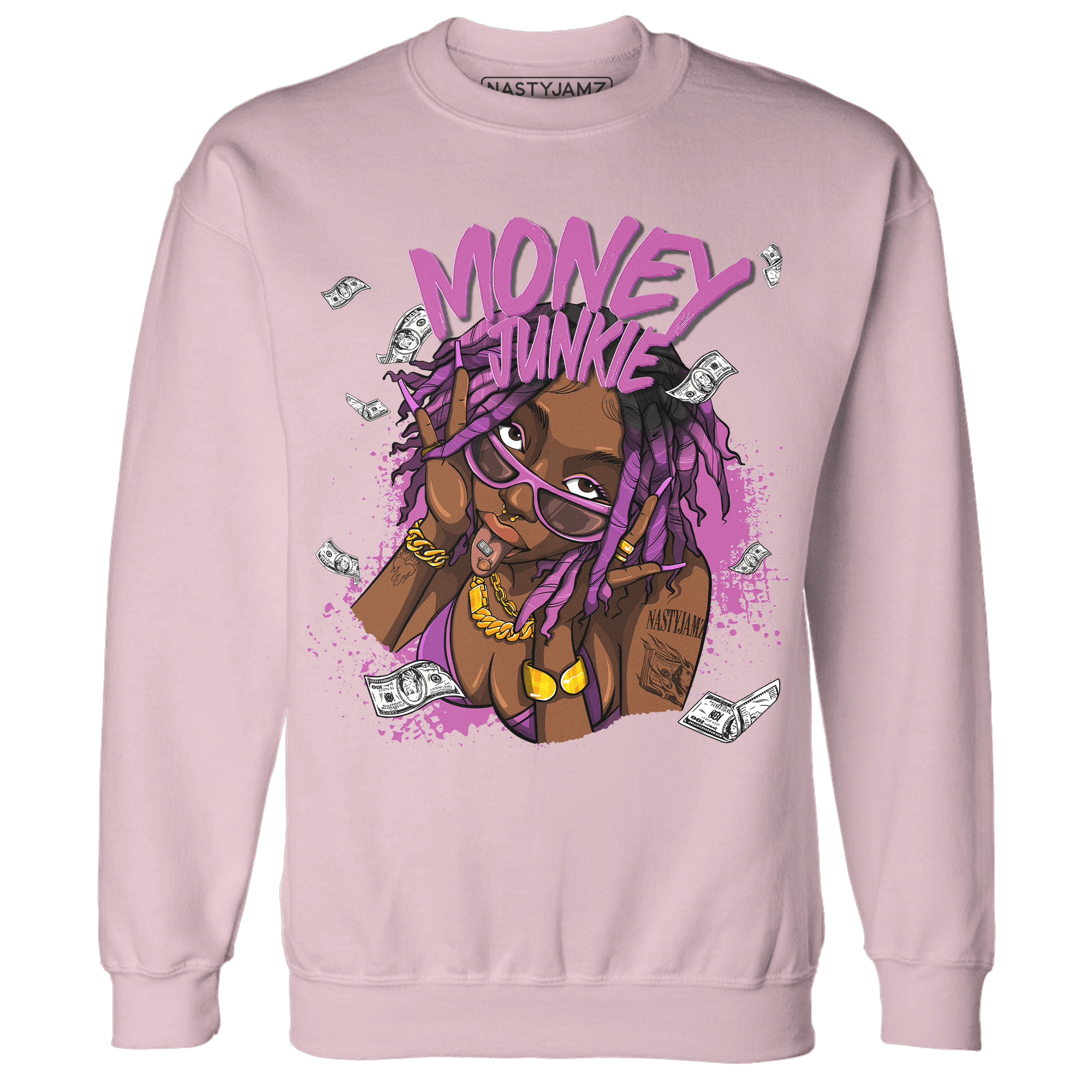 GS Hyper Violet 4s Sweatshirt Match Money Junkie - NastyJamz