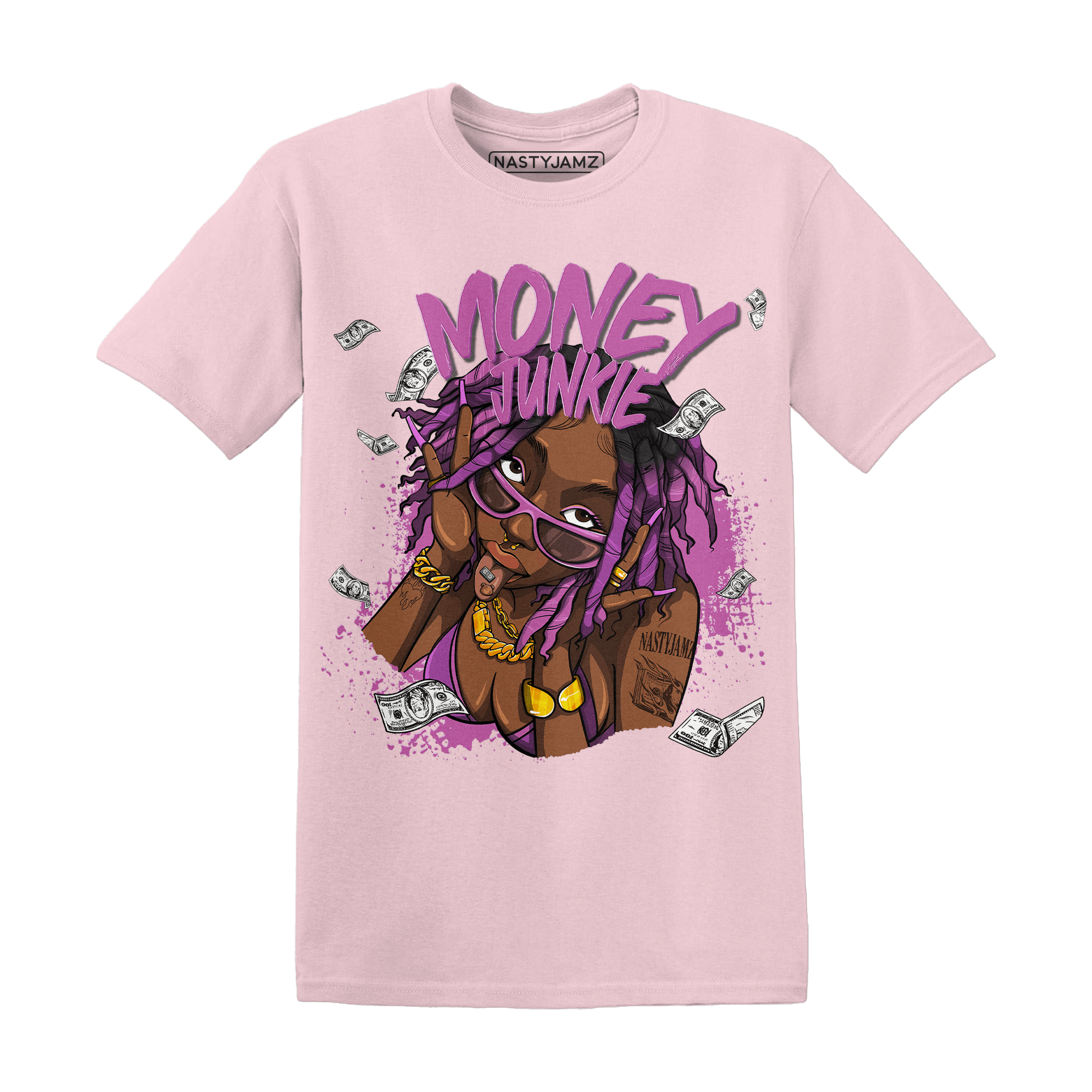 GS Hyper Violet 4s T Shirt Match Money Junkie - NastyJamz