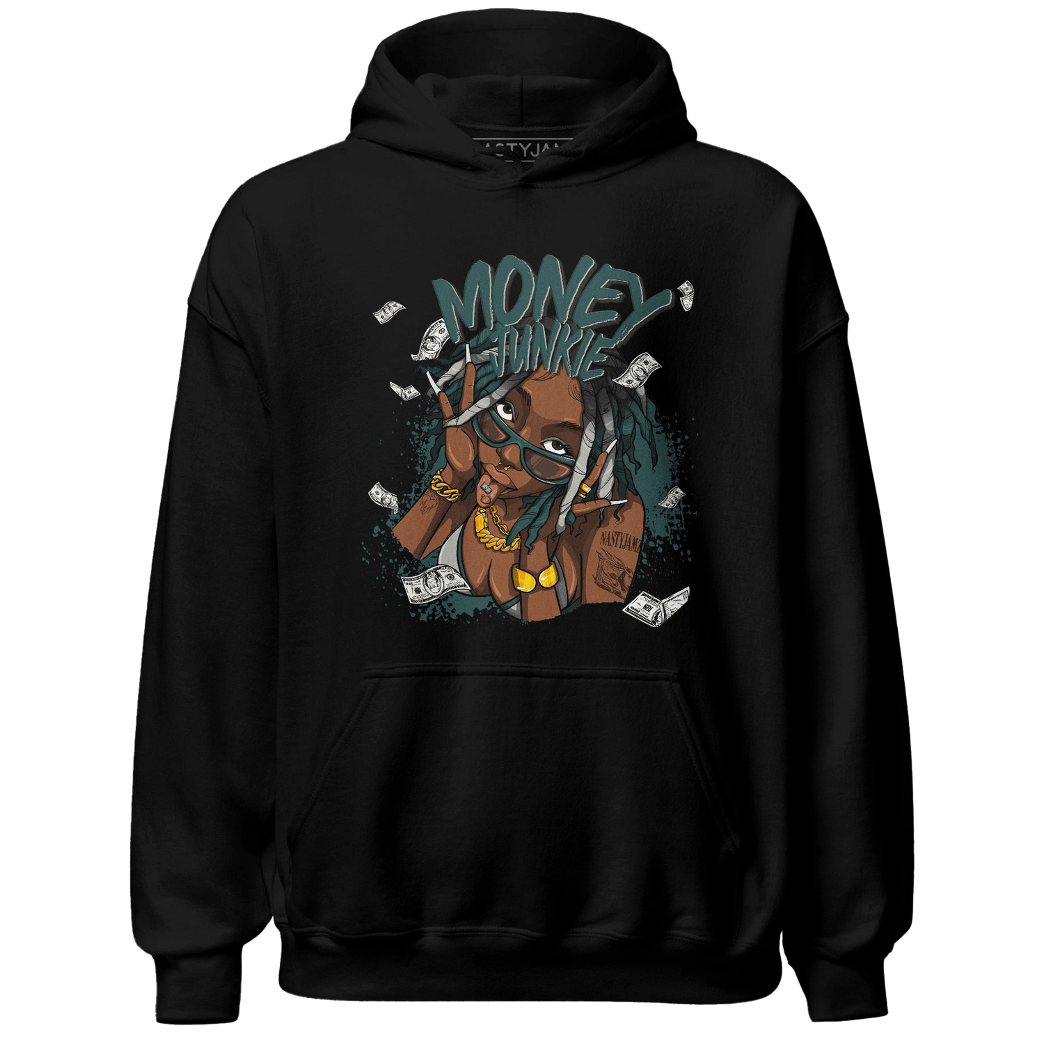 Oxidized Green 4s Hoodie Match Money Junkie - NastyJamz