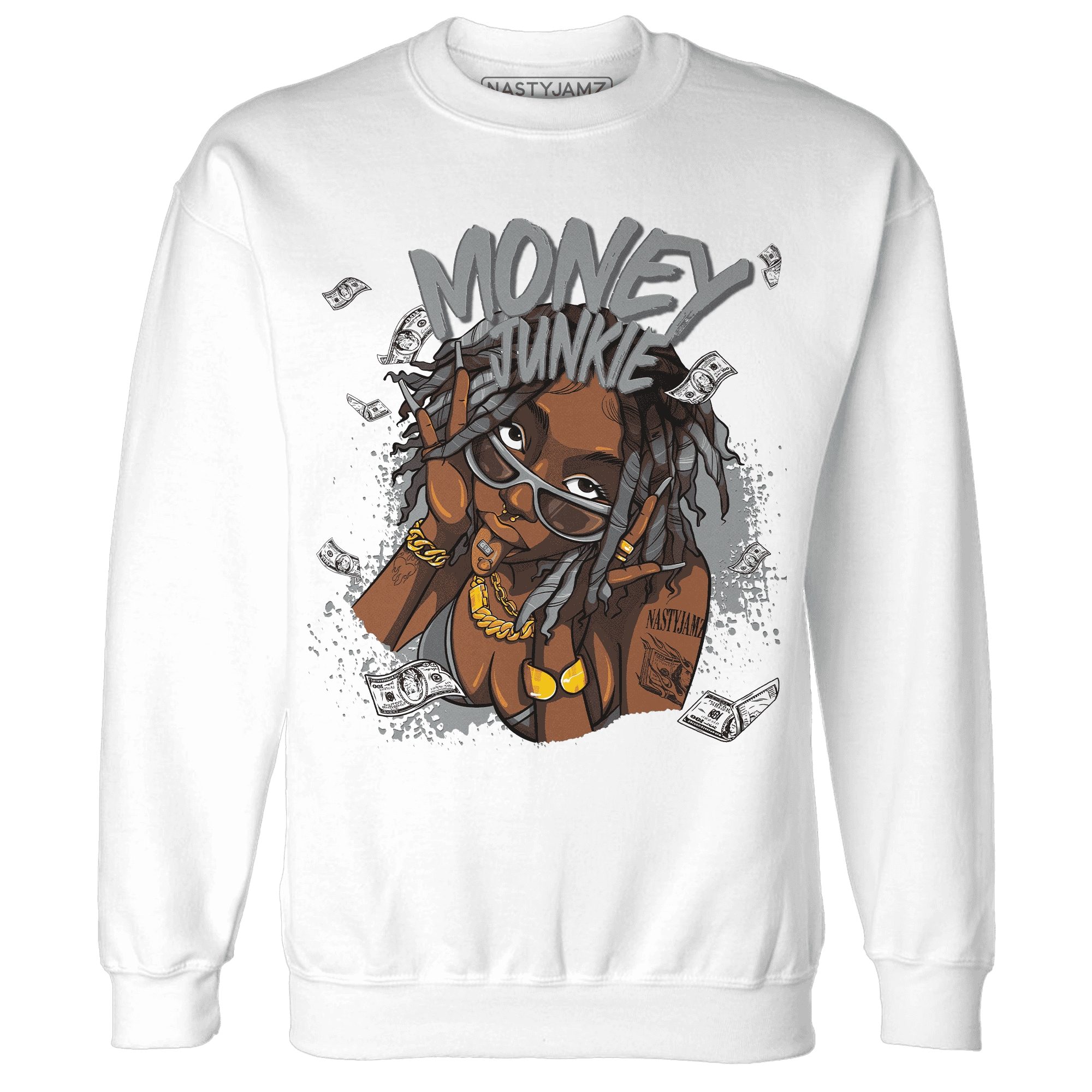 Paris Olympicsss 4s Sweatshirt Match Money Junkie - NastyJamz