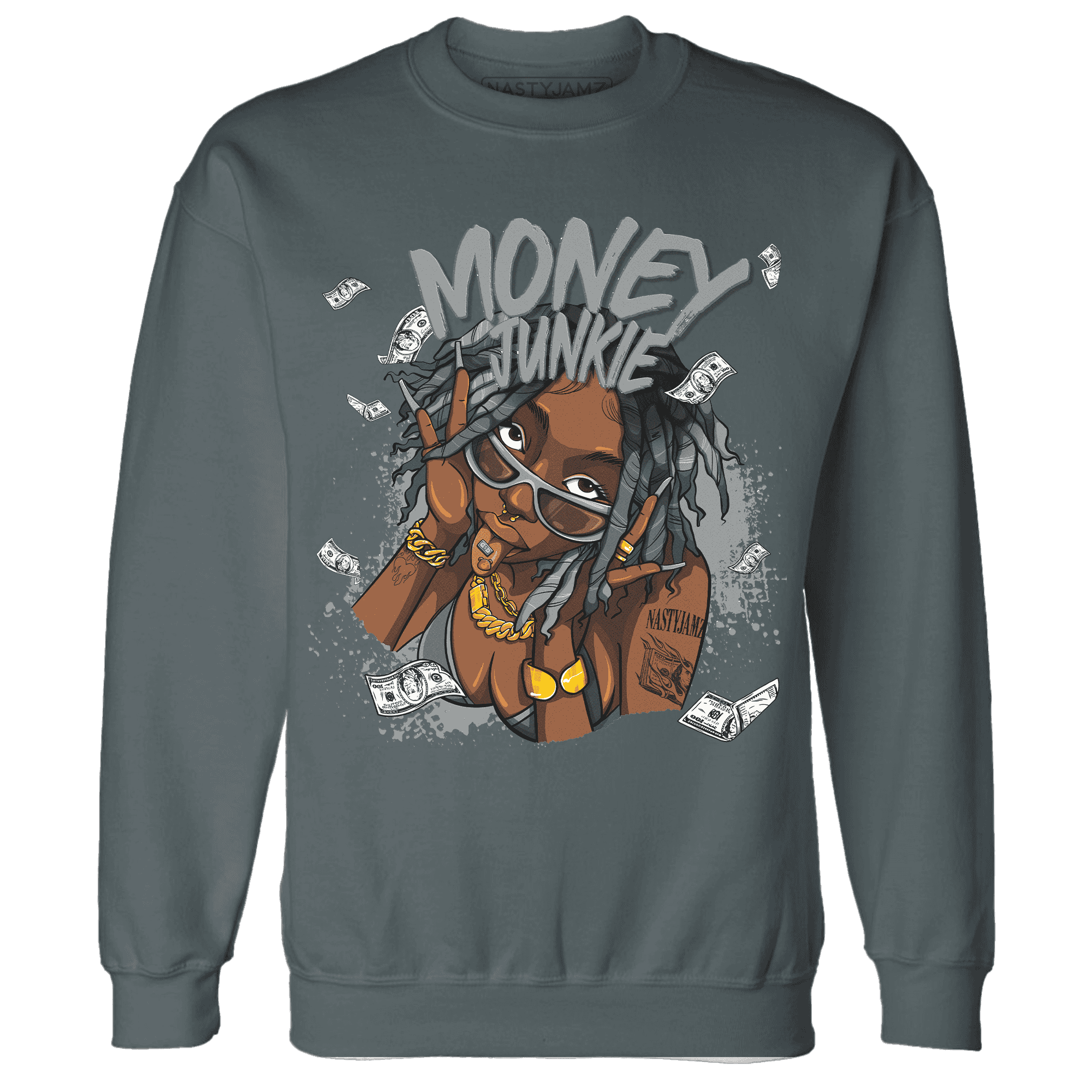 Paris Olympicsss 4s Sweatshirt Match Money Junkie - NastyJamz