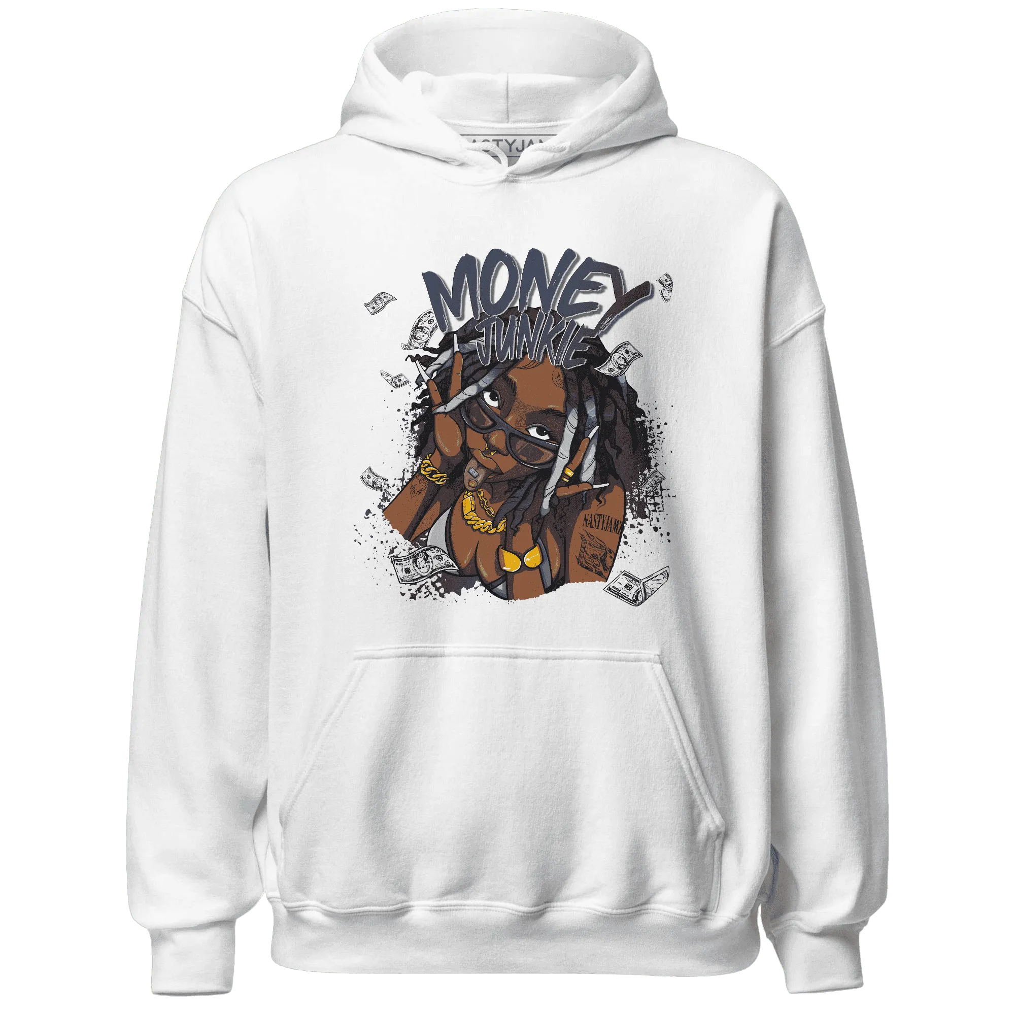 White-Navy-6s-Hoodie-Match-Money-Junkie