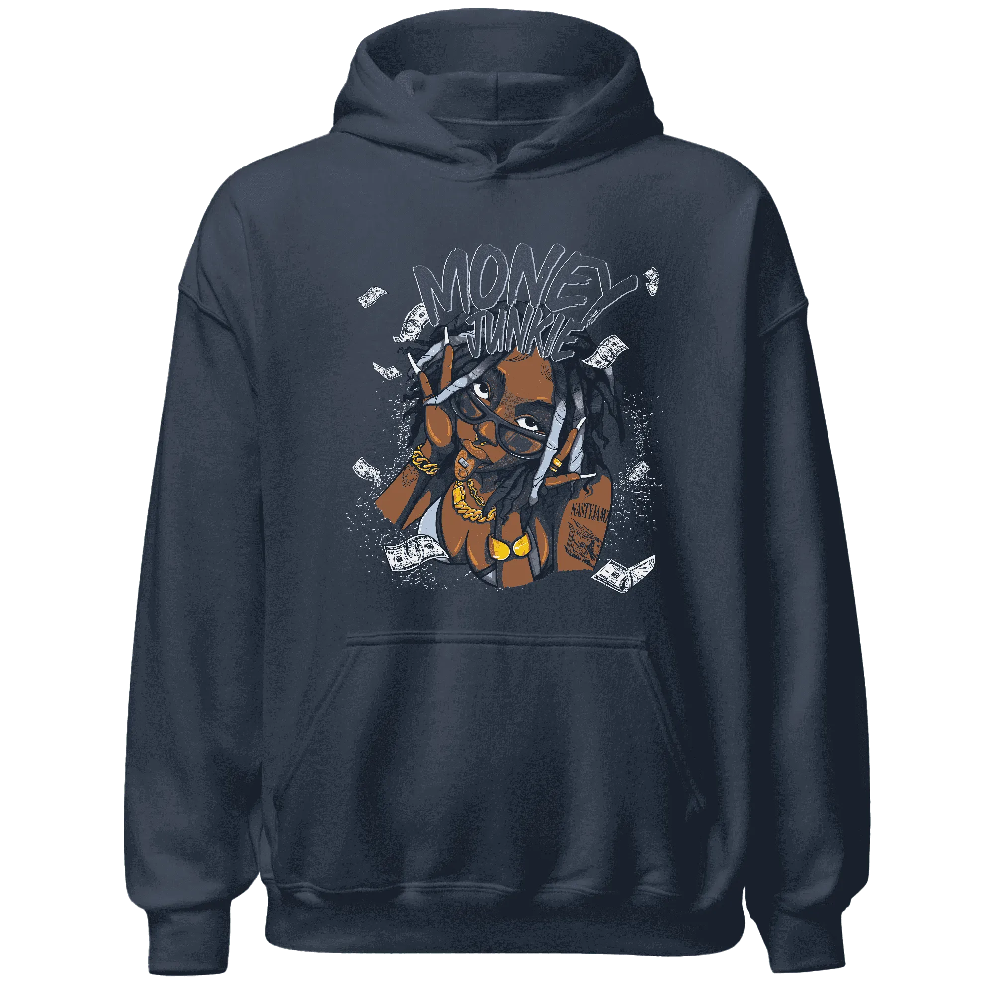 White-Navy-6s-Hoodie-Match-Money-Junkie