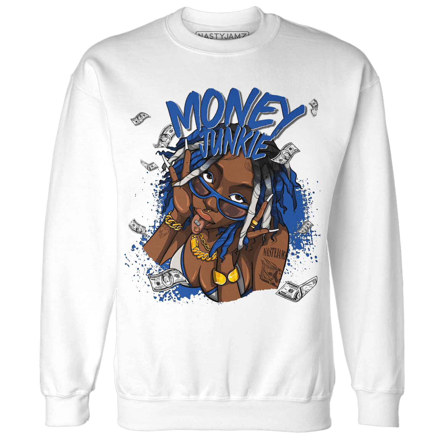 Air Max 1 86 Royal Sweatshirt Match Money Junkie - NastyJamz