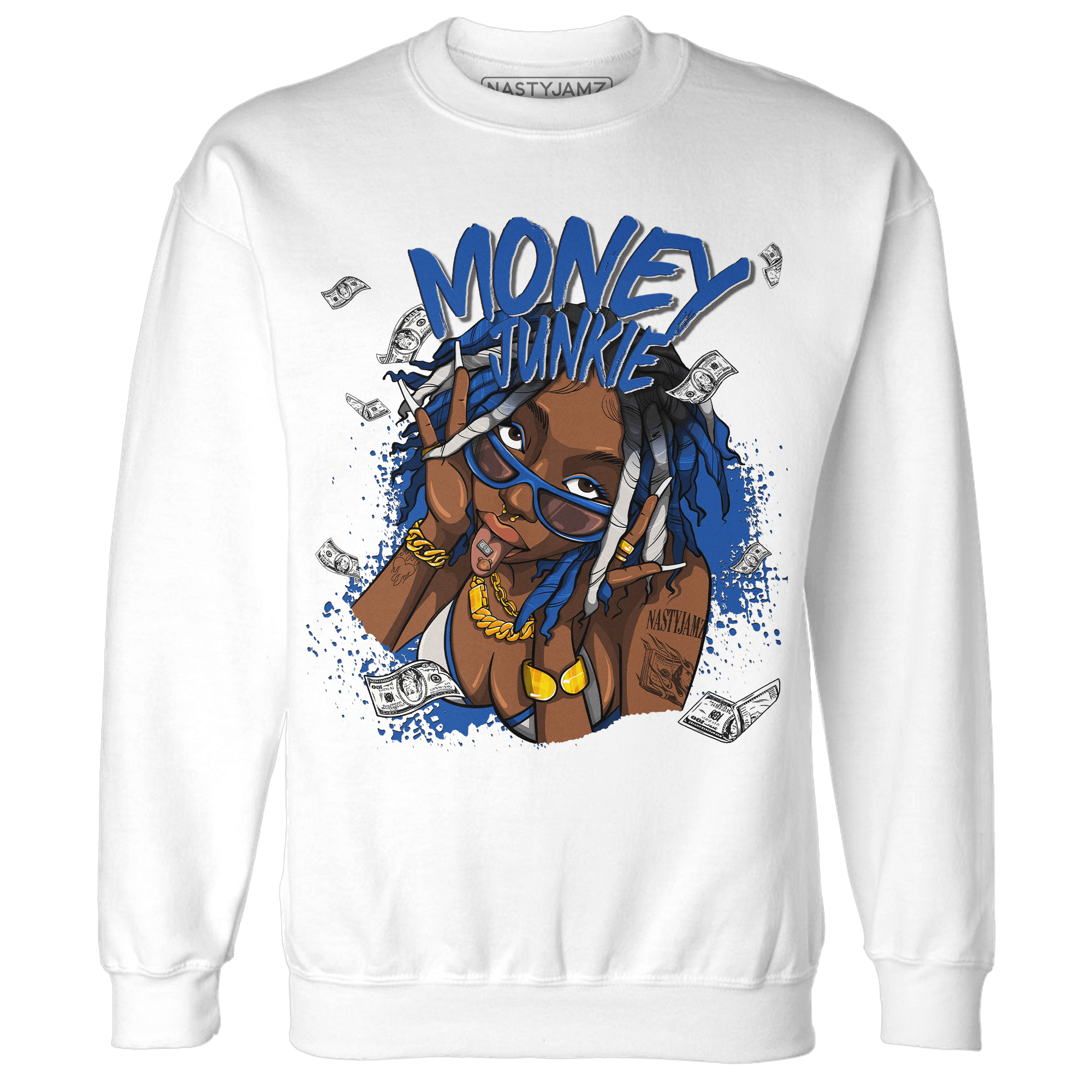 Air Max 1 86 Royal Sweatshirt Match Money Junkie - NastyJamz