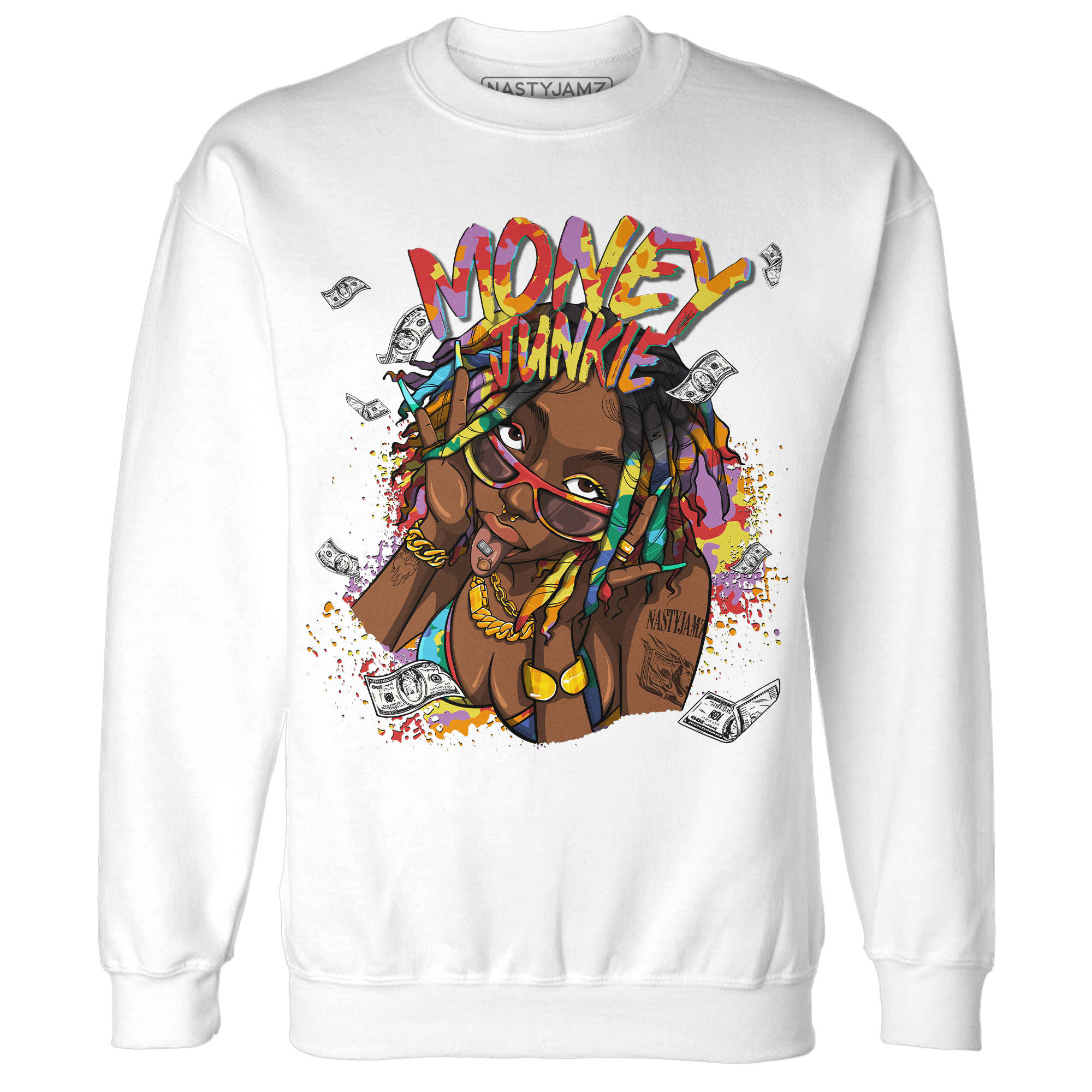 Mid GS Six Championships 1s Sweatshirt Match Money Junkie - NastyJamz