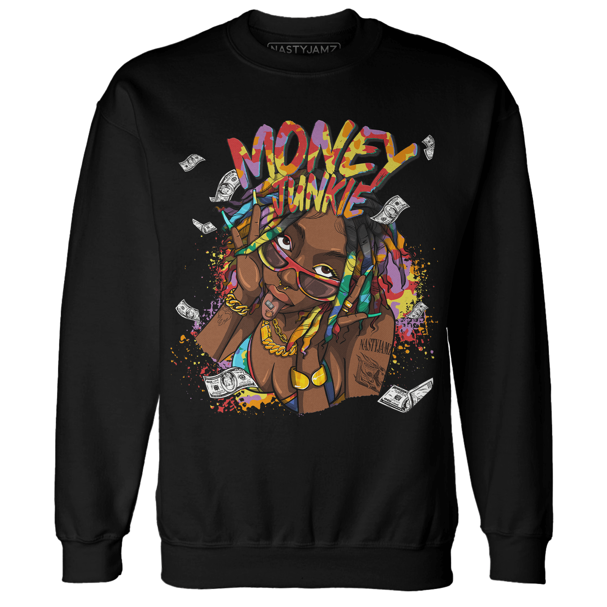 Mid GS Six Championships 1s Sweatshirt Match Money Junkie - NastyJamz