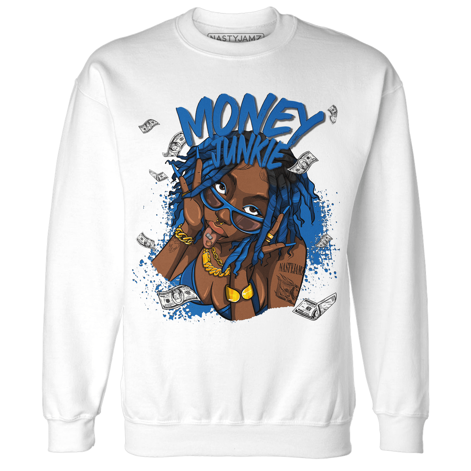 Royal Reimagined 1s Sweatshirt Match Money Junkie - NastyJamz