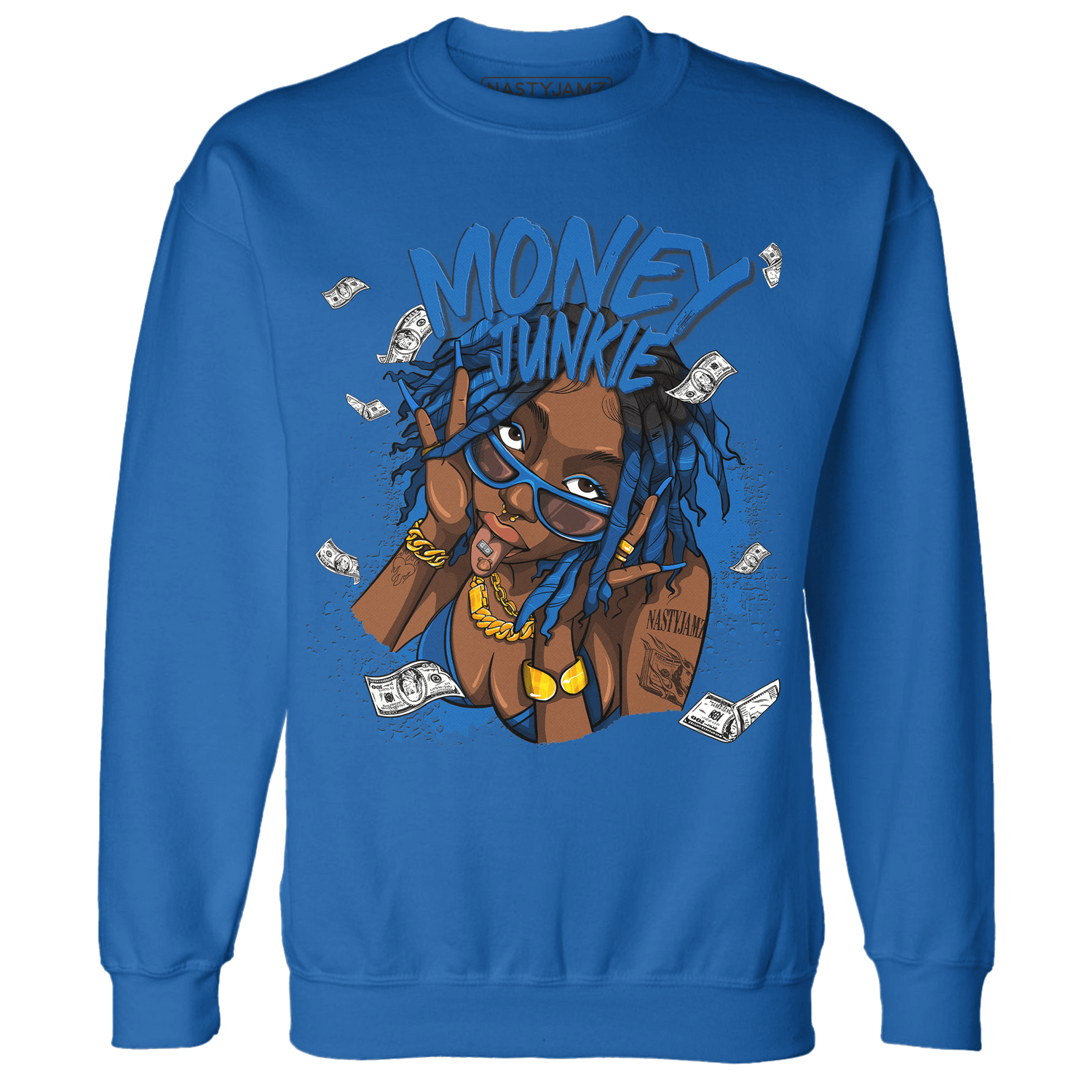 Royal Reimagined 1s Sweatshirt Match Money Junkie - NastyJamz