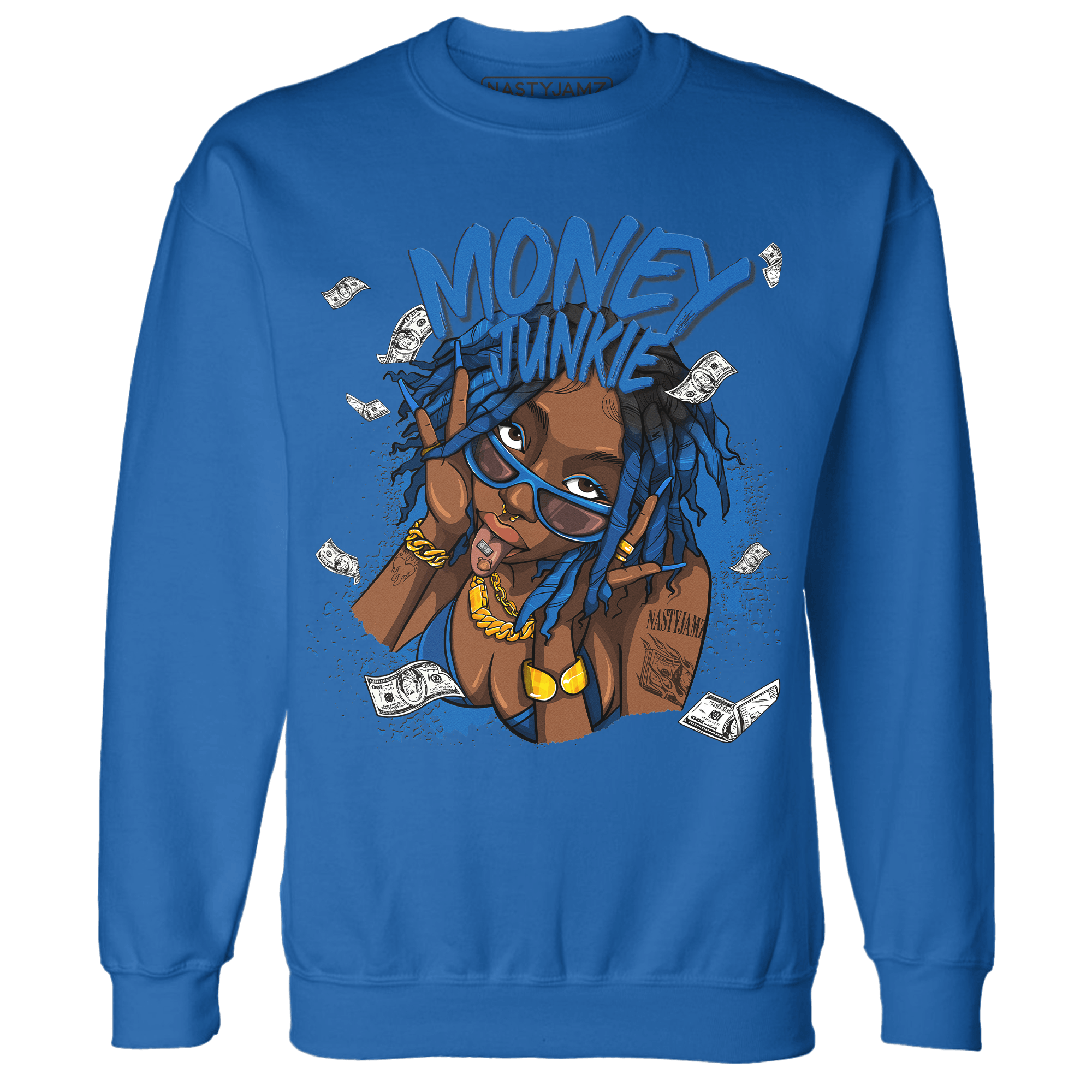 Royal Reimagined 1s Sweatshirt Match Money Junkie - NastyJamz
