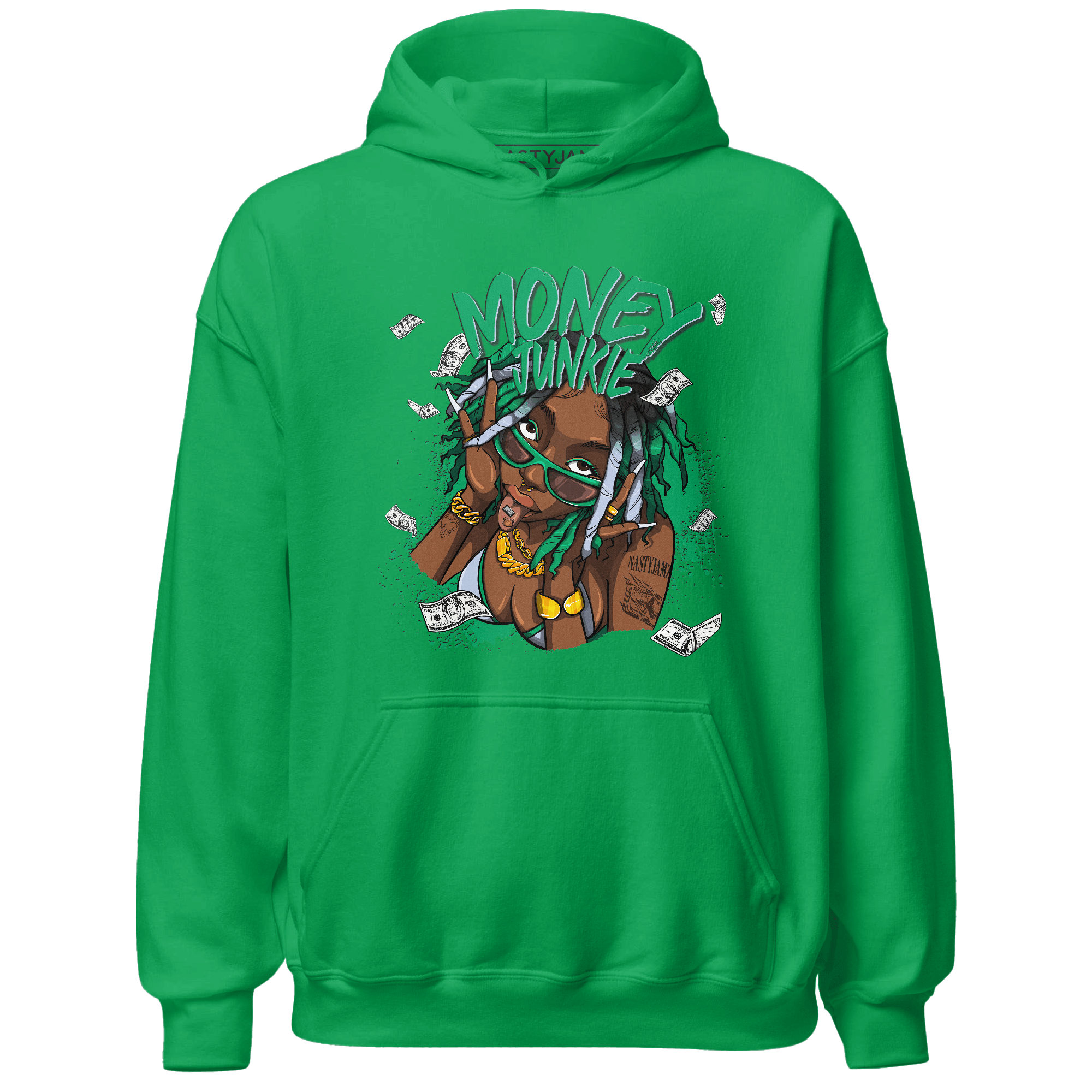 Lucky Green 5s Hoodie Match Money Junkie - NastyJamz