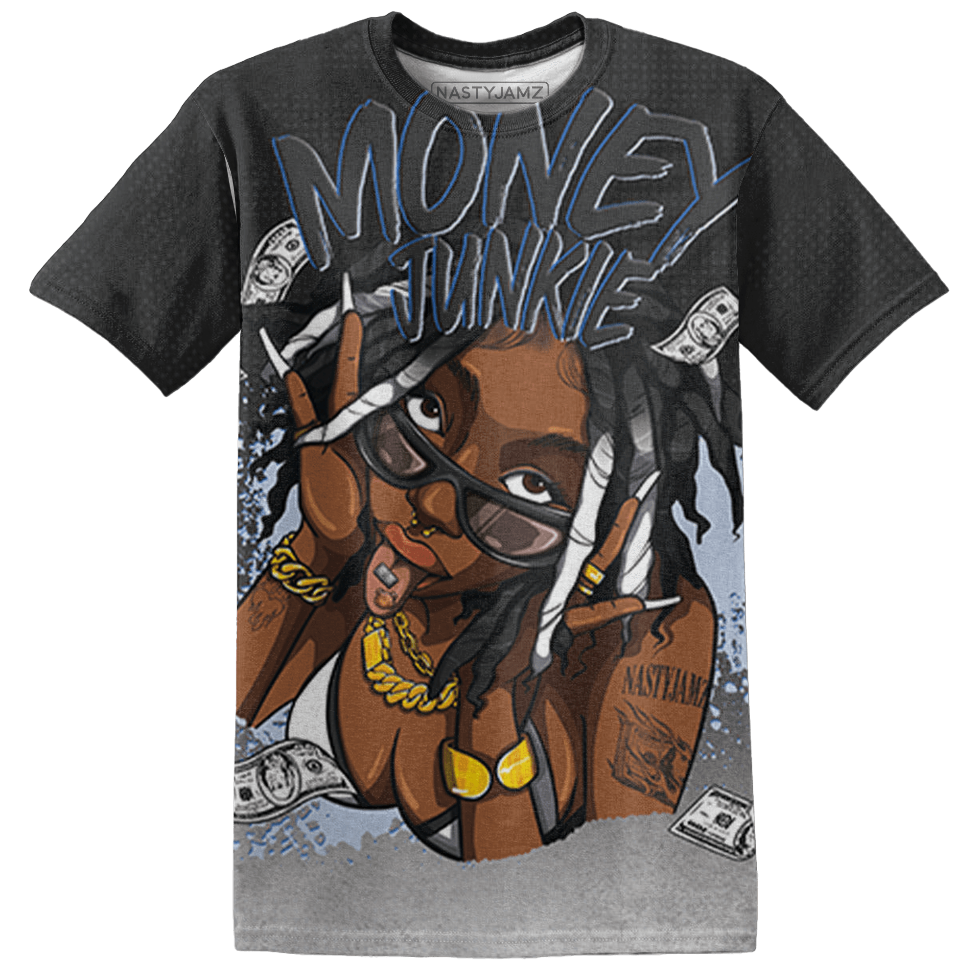 Low Space Jamz 11s T Shirt Match Money Junkie 3D All-Over Print - NastyJamz