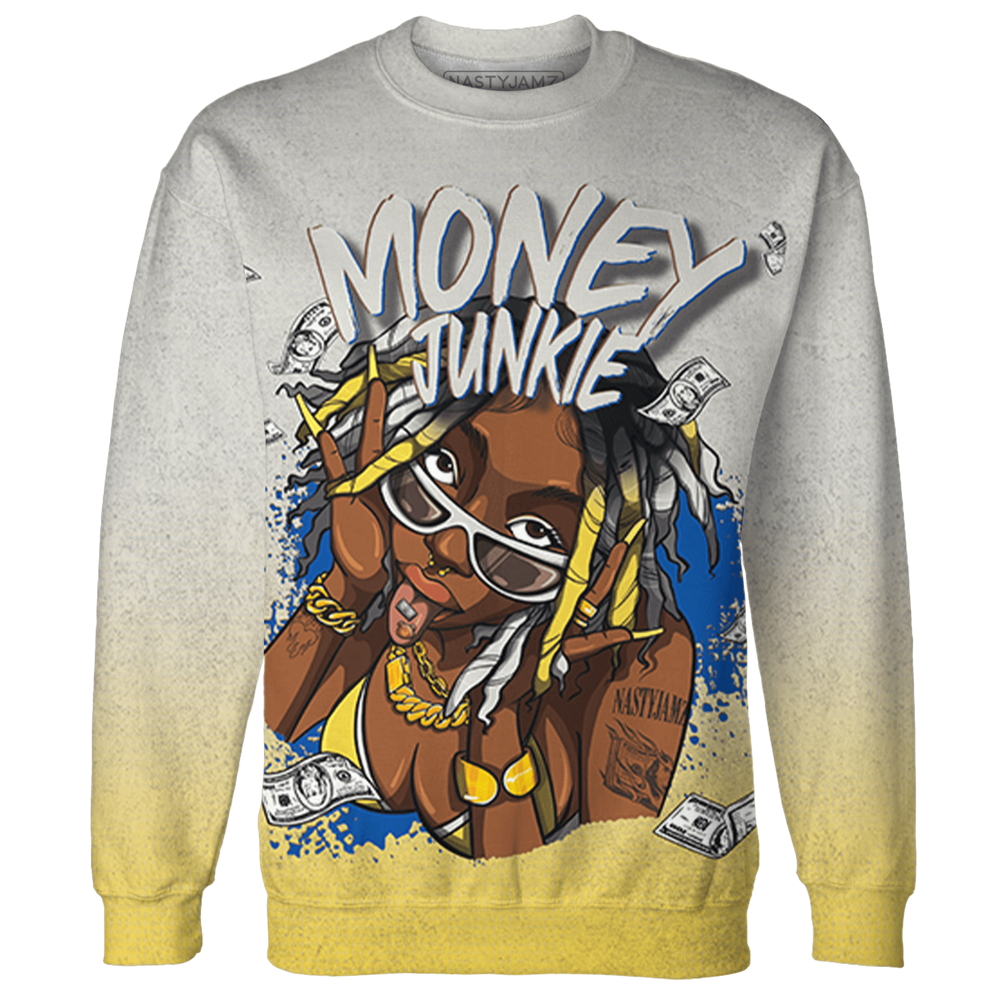 Low OG Canary TVSC 1s Sweatshirt Match Money Junkie 3D All-Over Print - NastyJamz