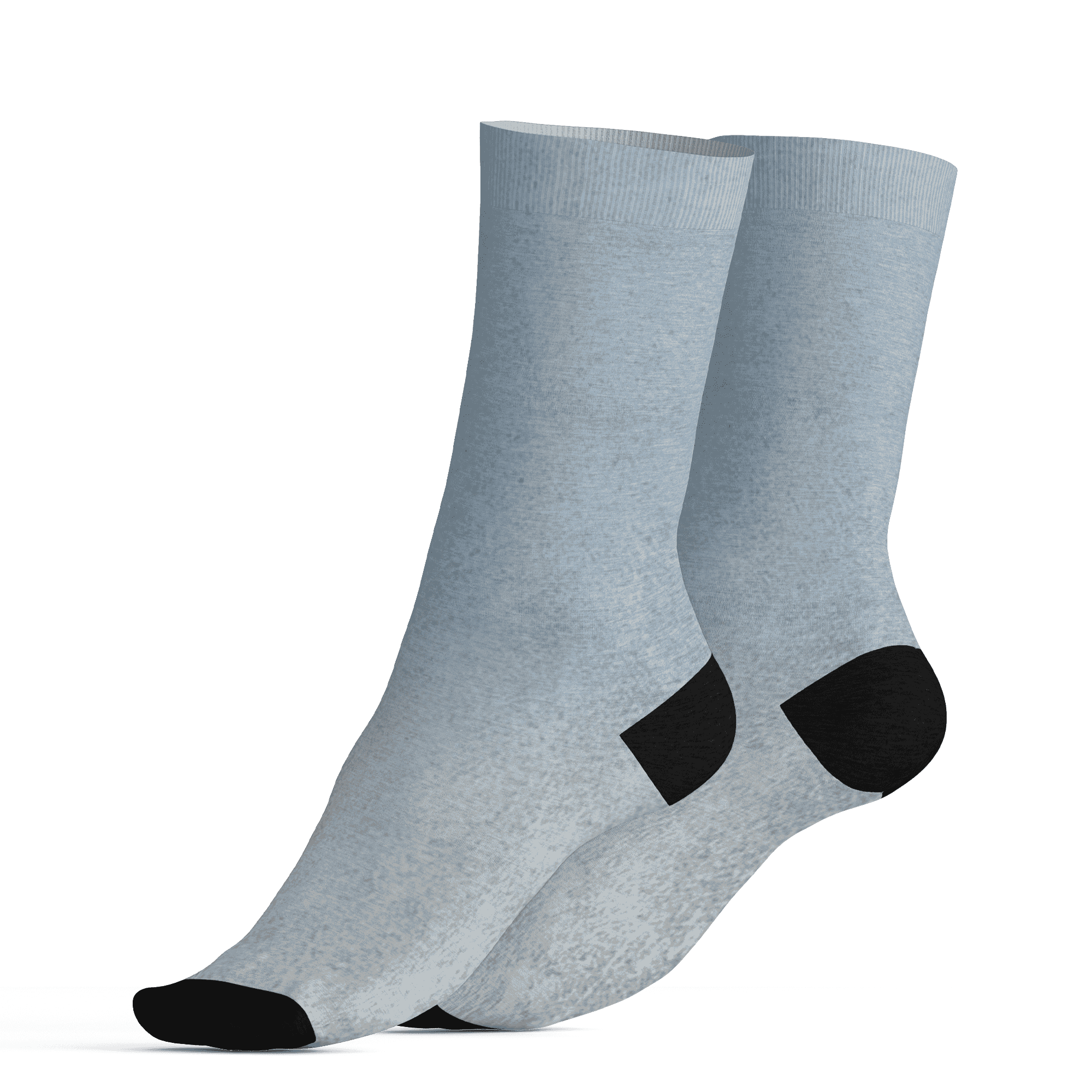 Mid Diffused Blue Grey 1s Socks Match Money Junkie 3D All-Over Print - NastyJamz