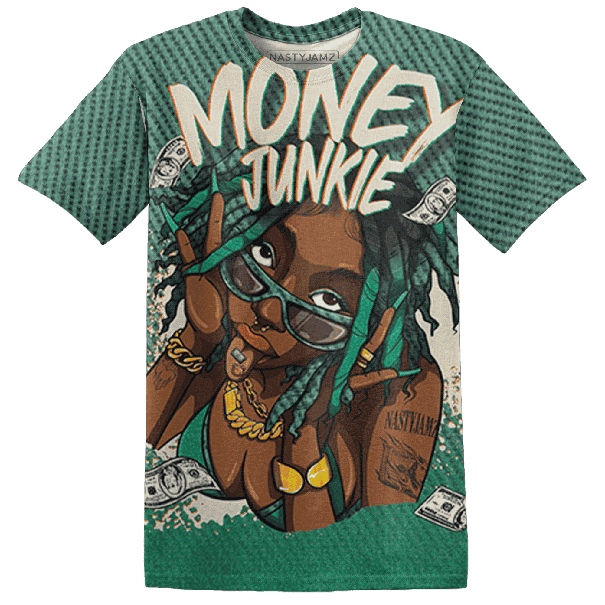 Nina CN Abney 3s T Shirt Match Money Junkie 3D All-Over Print - NastyJamz