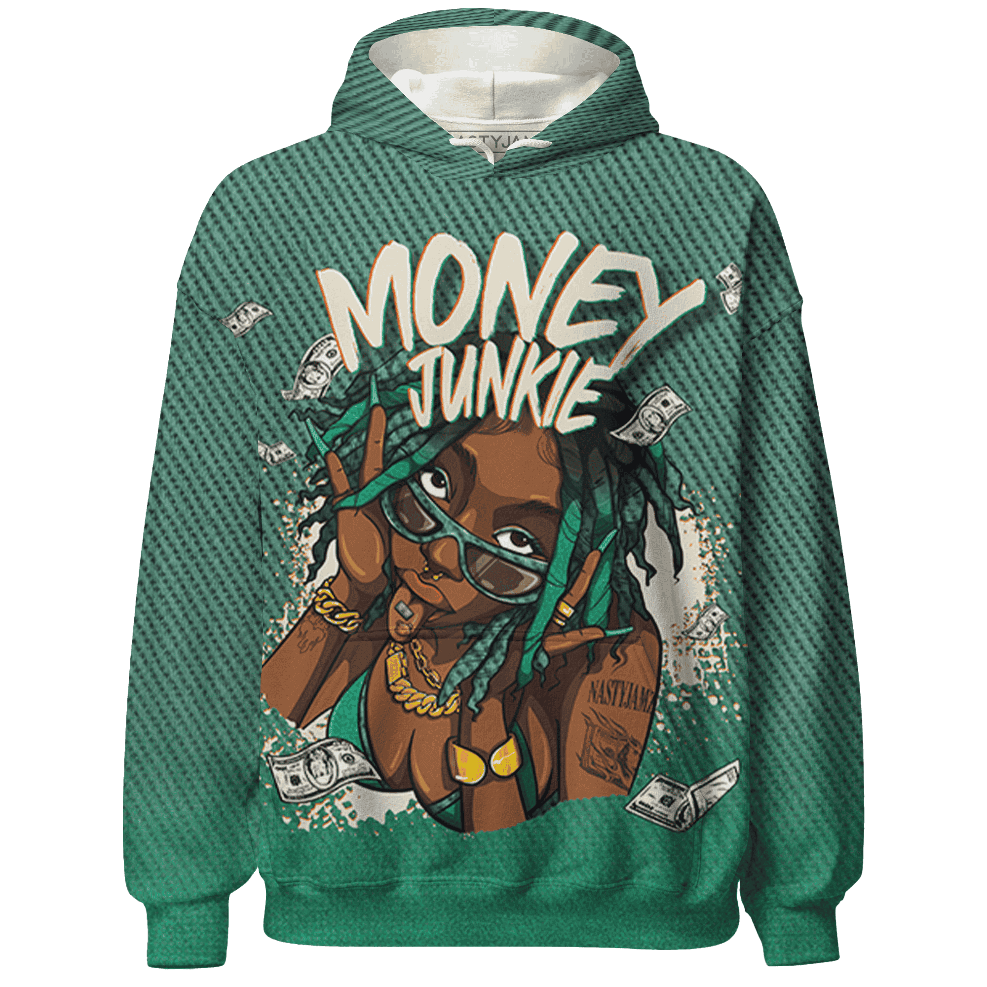 Nina CN Abney 3s Hoodie Match Money Junkie 3D All-Over Print - NastyJamz