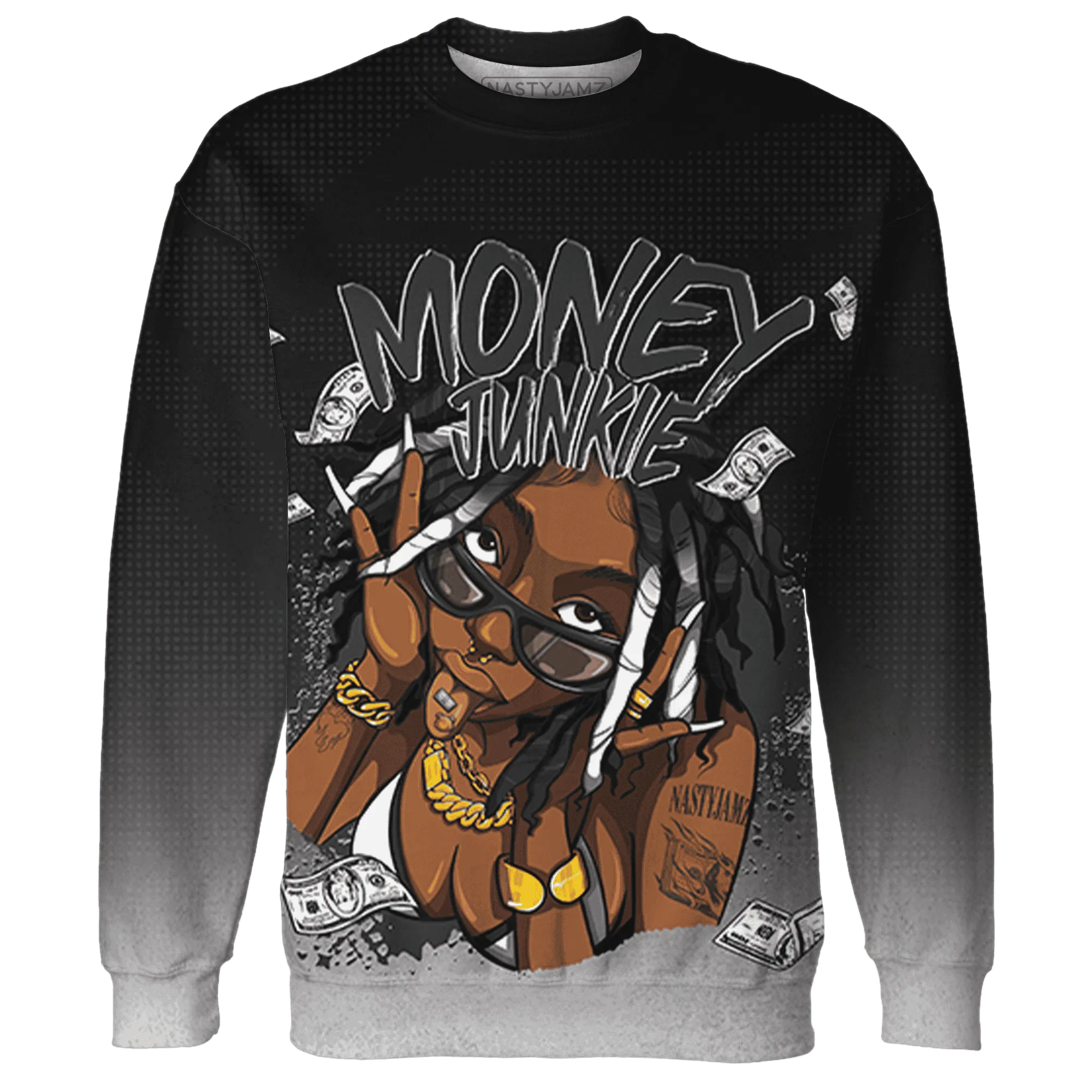 White-Thunder-4s-Sweatshirt-Match-Money-Junkie-3D