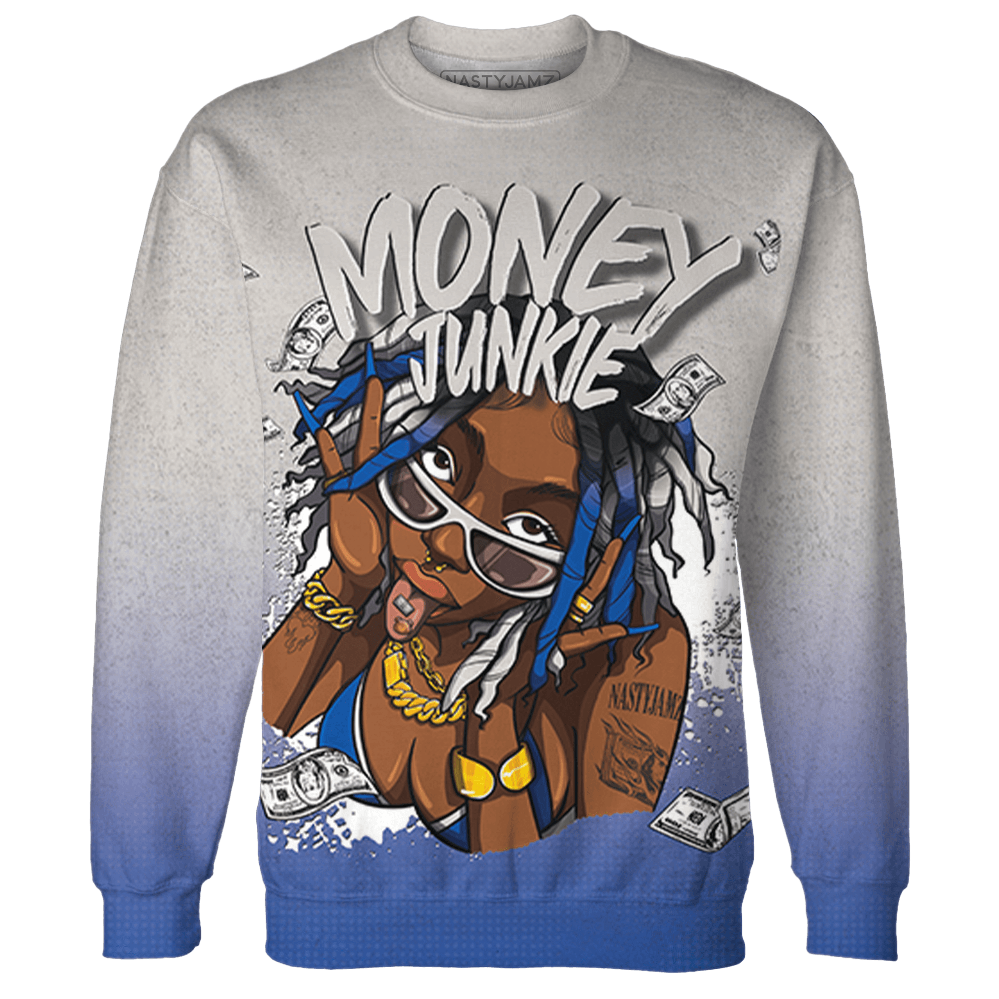 Air Max 1 86 Royal Sweatshirt Match Money Junkie 3D All-Over Print - NastyJamz