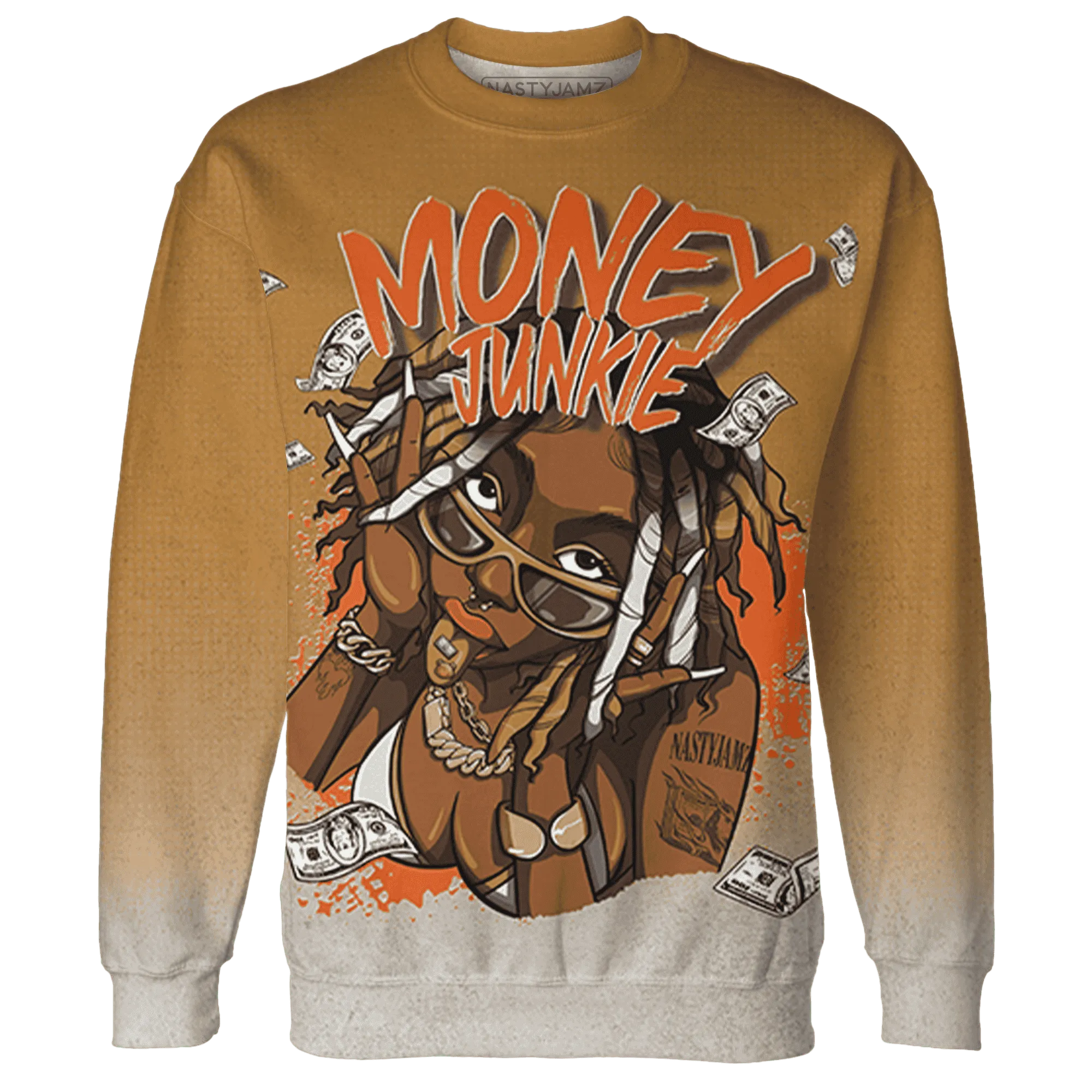 Dunk-Low-Retro-Wheat-Orange-NastyJamz-Sweatshirt-Match-Money-Junkie-3D