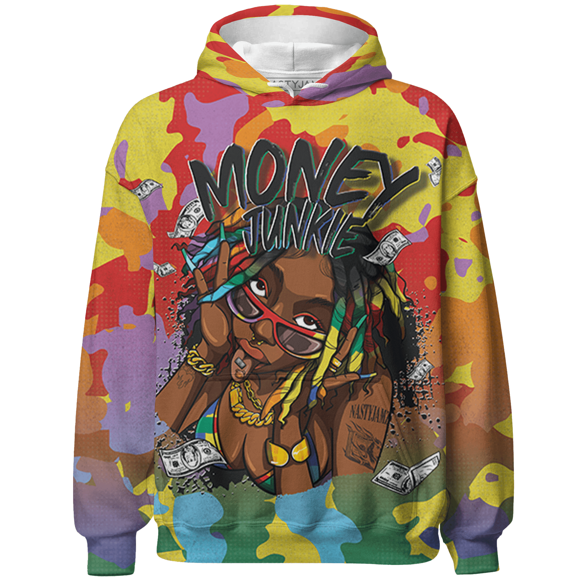 Mid GS Six Championships 1s Hoodie Match Money Junkie 3D All-Over Print - NastyJamz