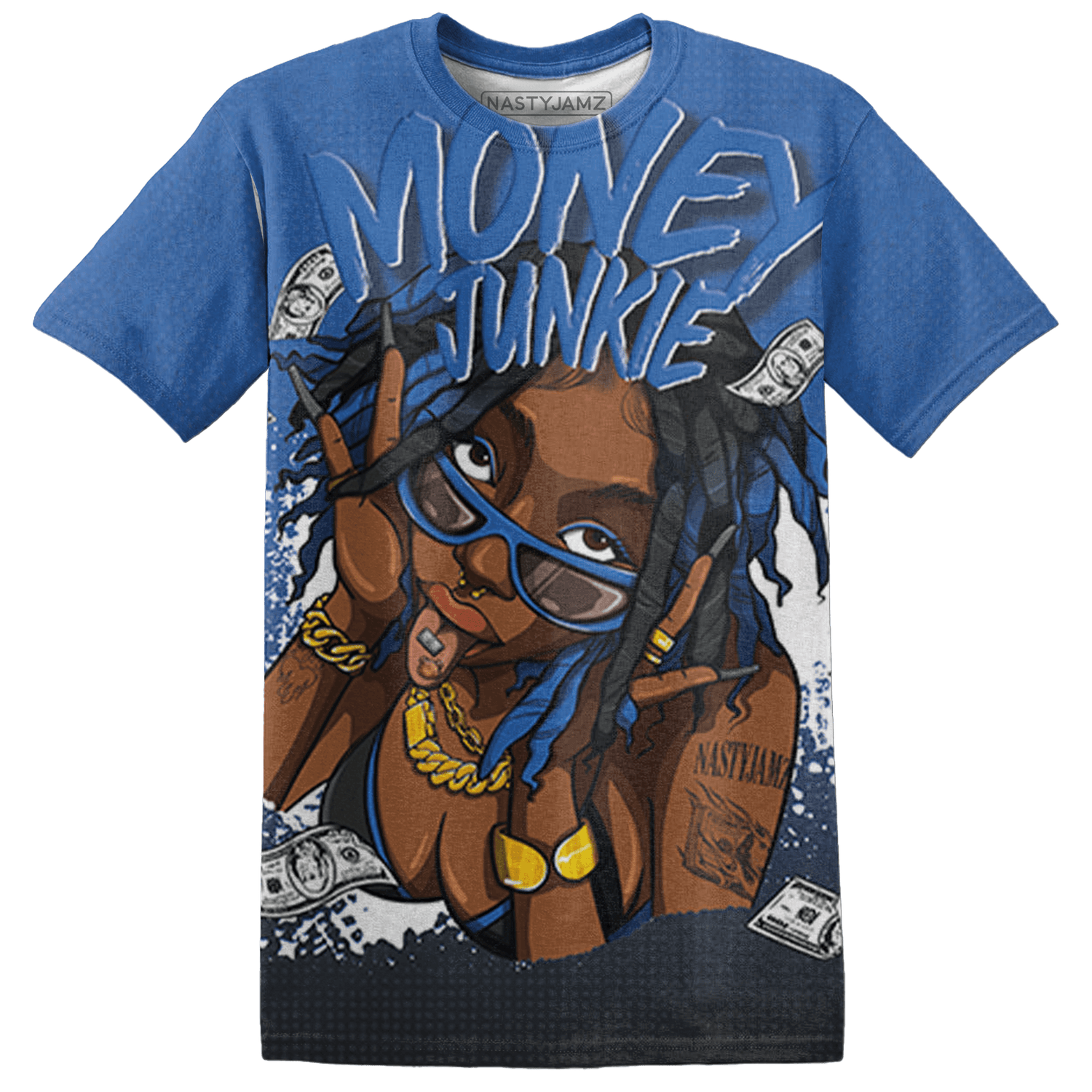 Royal Reimagined 1s T Shirt Match Money Junkie 3D All-Over Print - NastyJamz