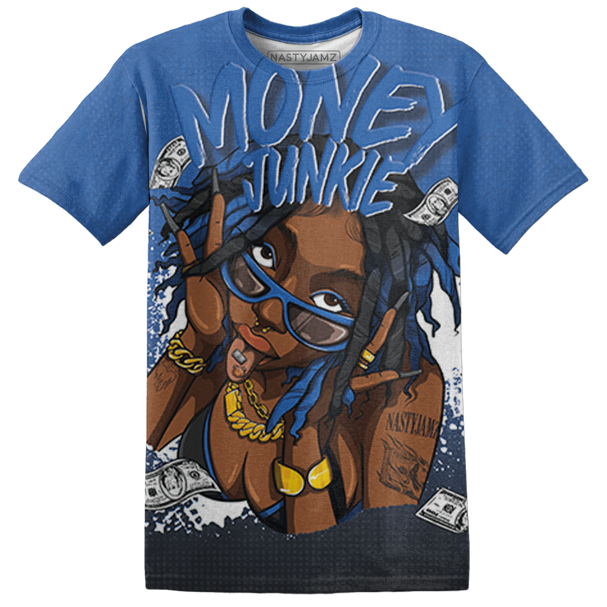 Royal Reimagined 1s T Shirt Match Money Junkie 3D All-Over Print - NastyJamz