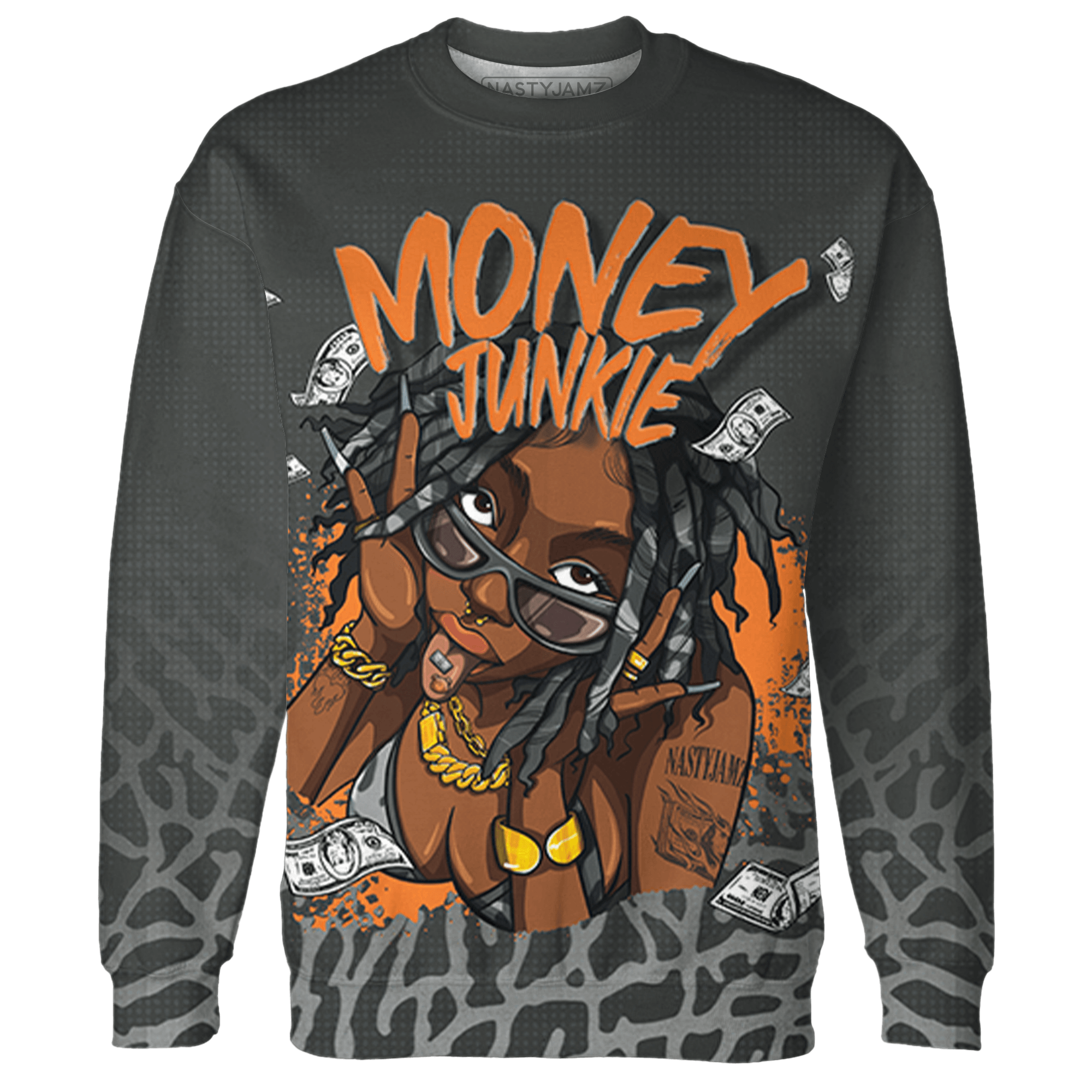 Fear Pack 3s Sweatshirt Match Money Junkie 3D All-Over Print - NastyJamz