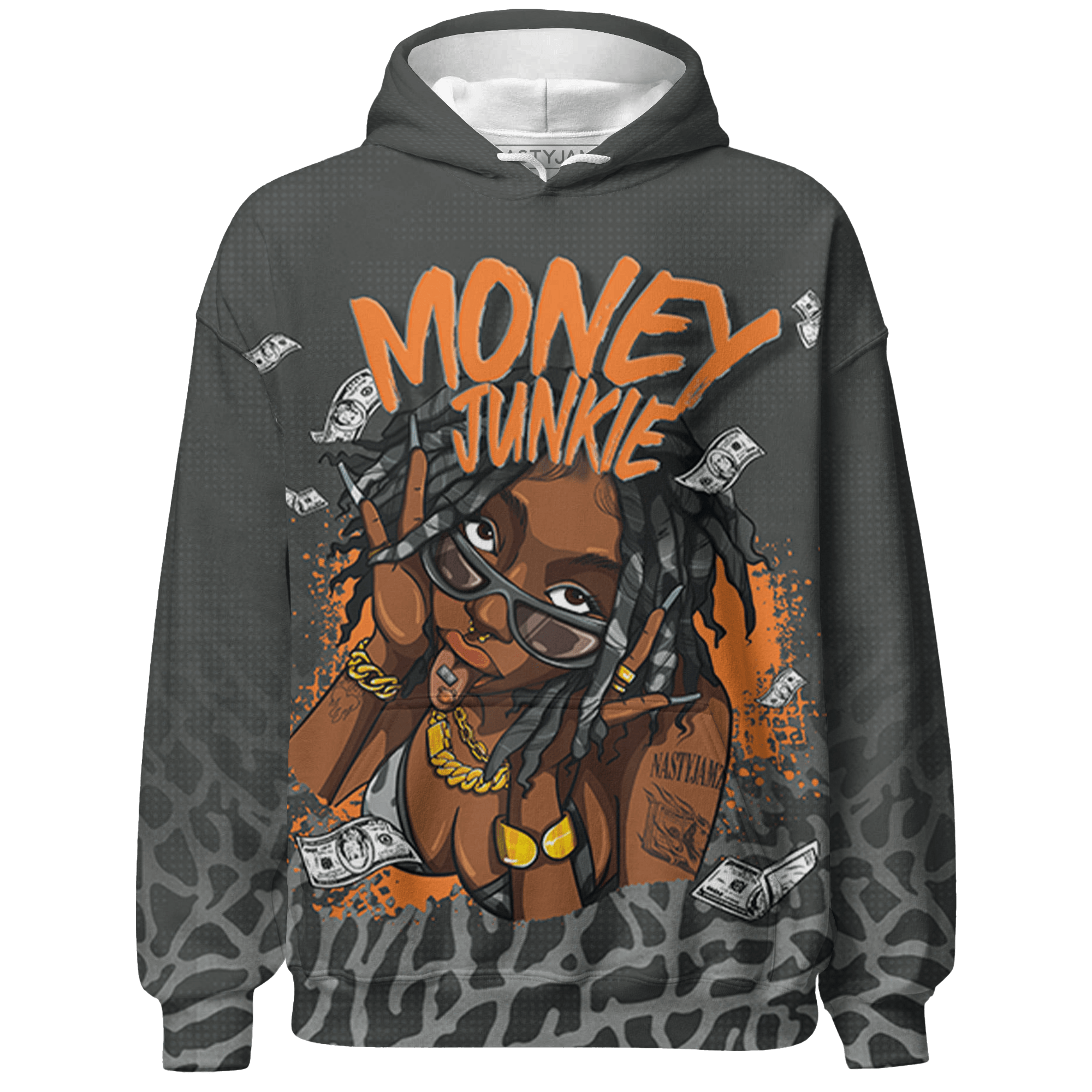 Fear Pack 3s Hoodie Match Money Junkie 3D All-Over Print - NastyJamz